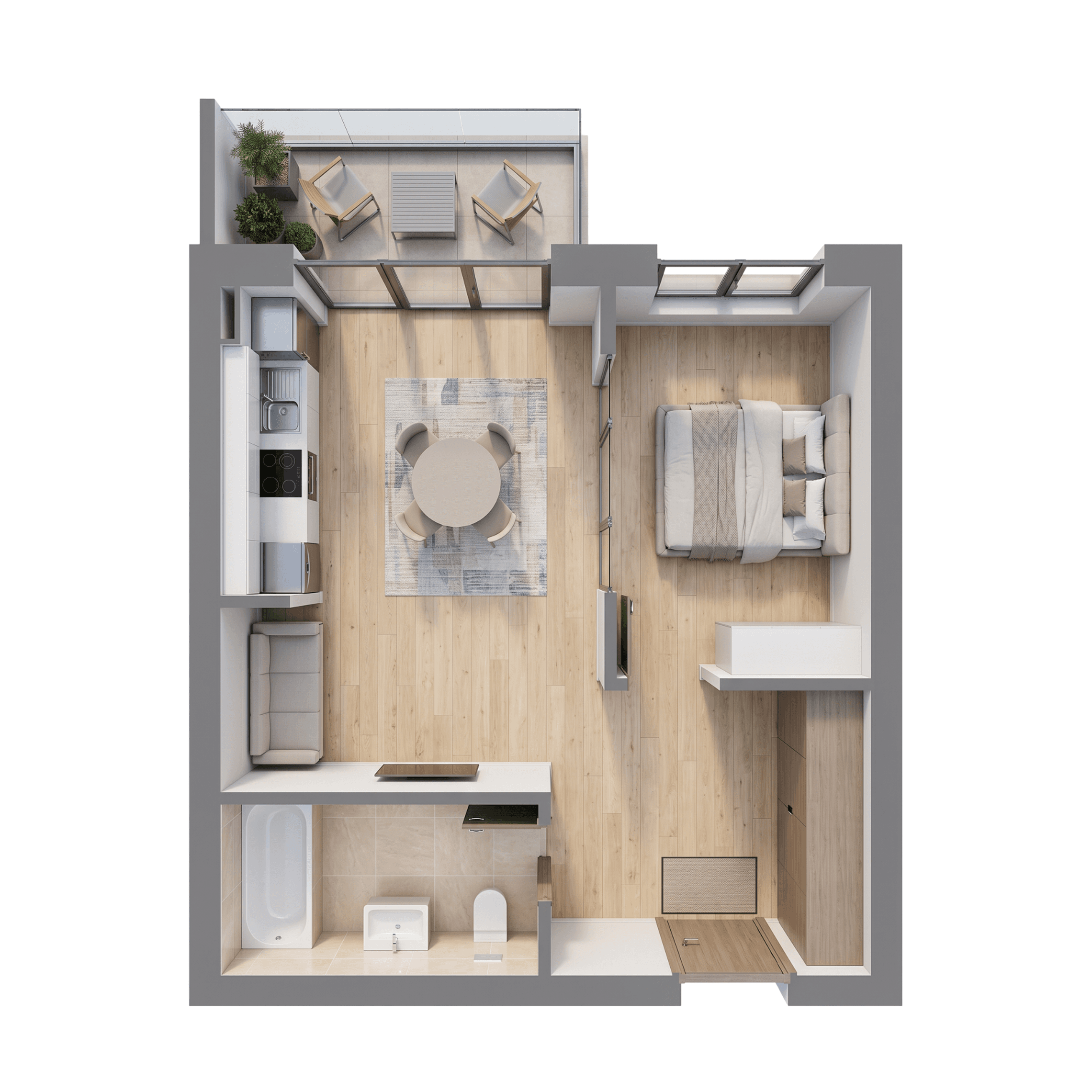Plan apartament o cameră