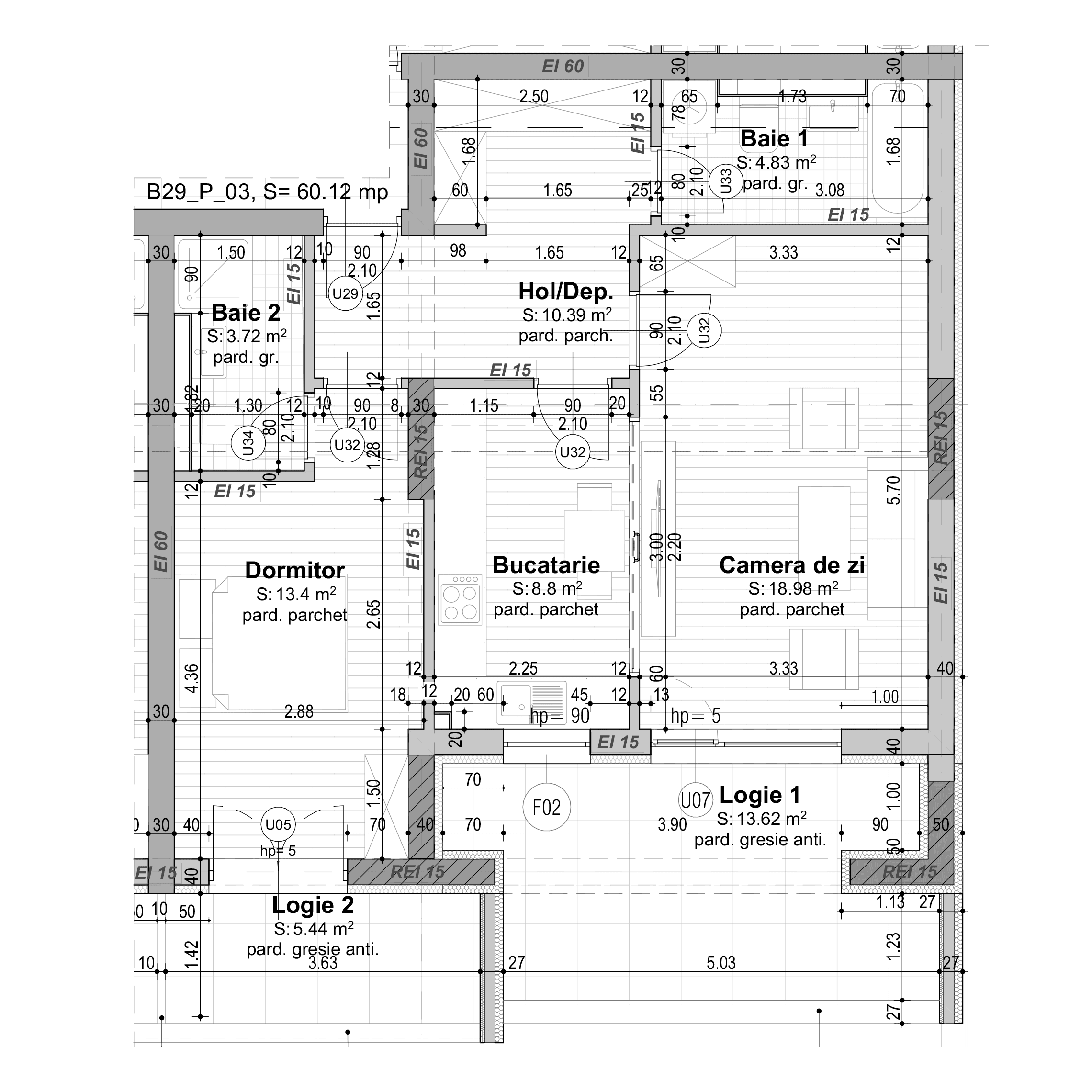Plan apartament B29-P-3