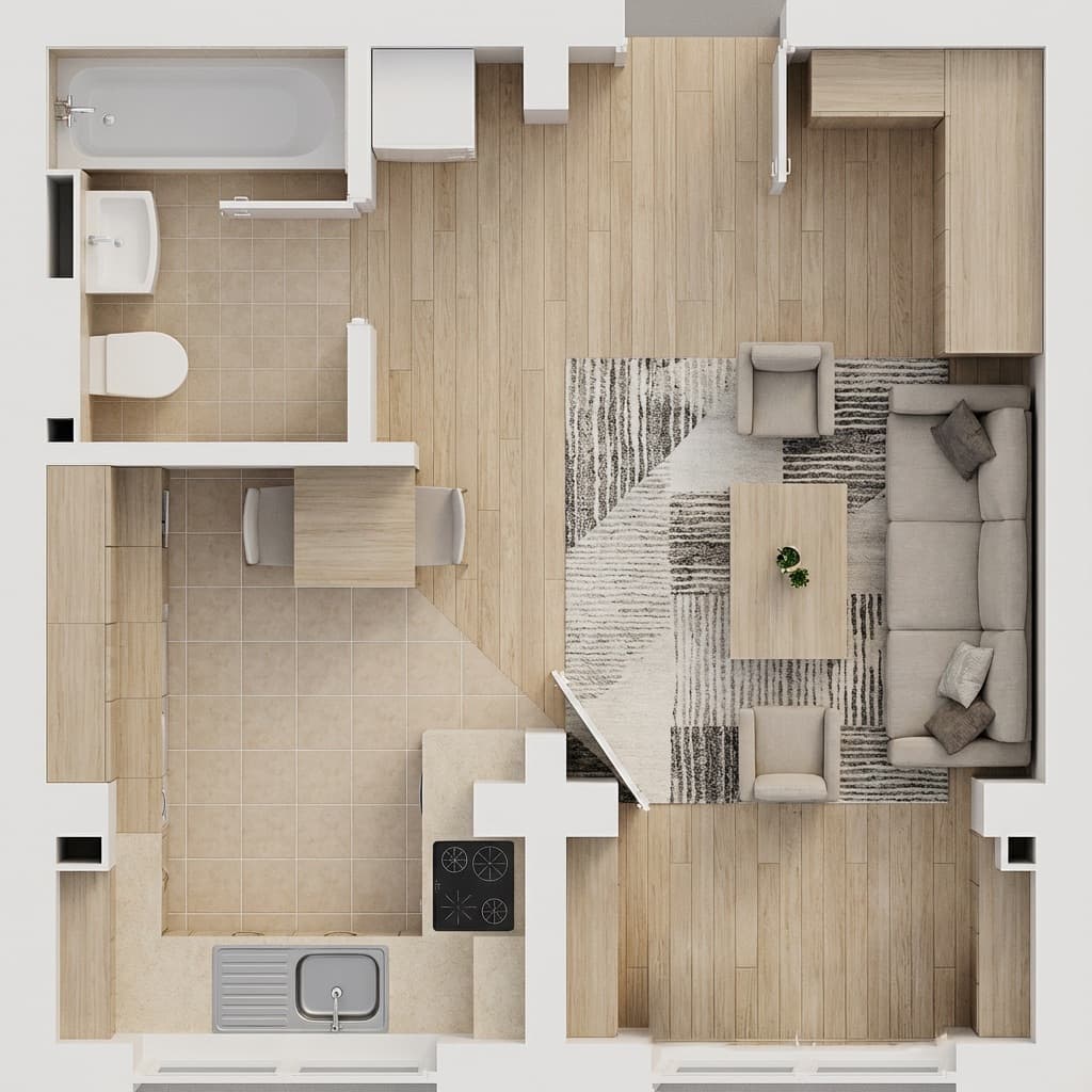 Plan apartament o cameră