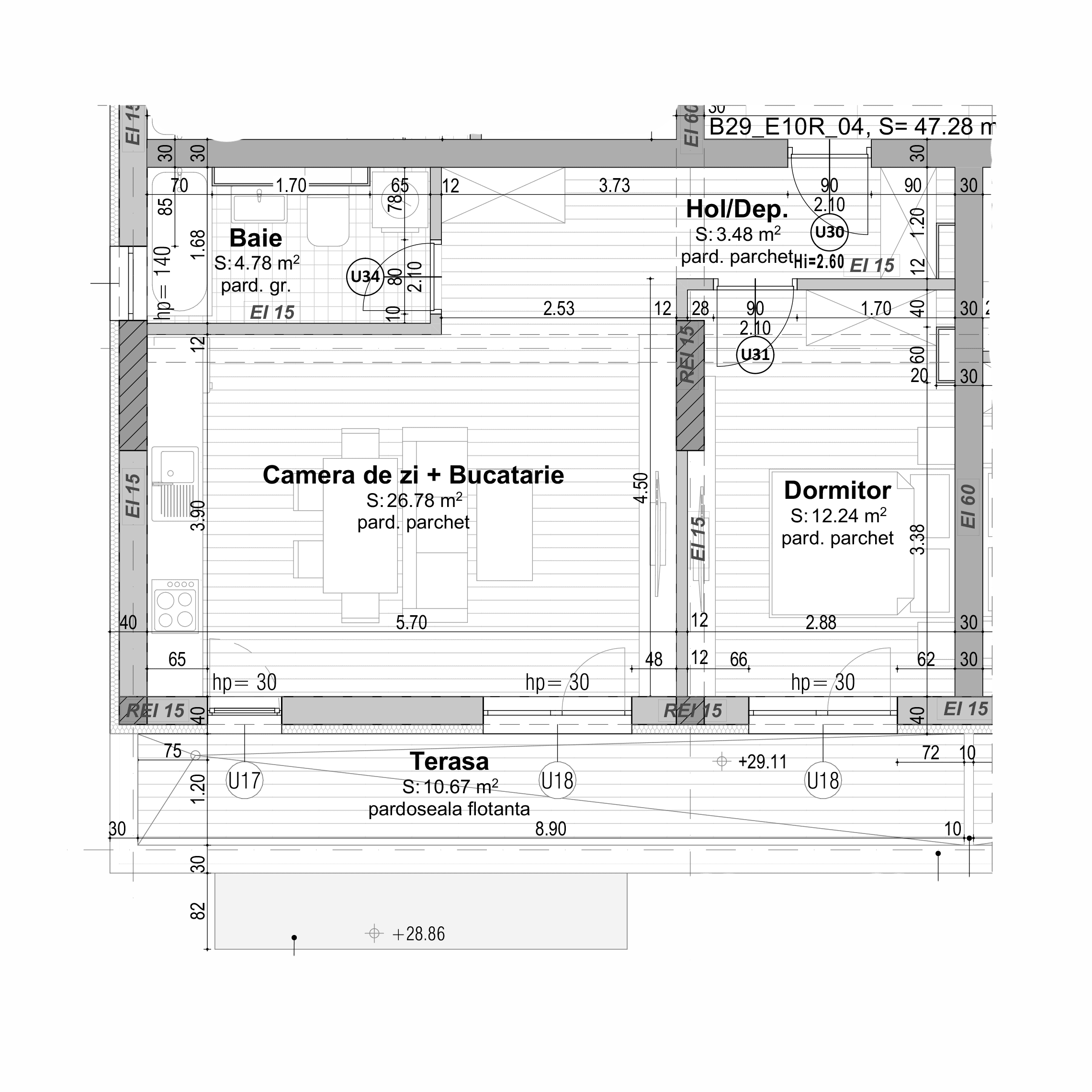 Plan apartament B29-10-4