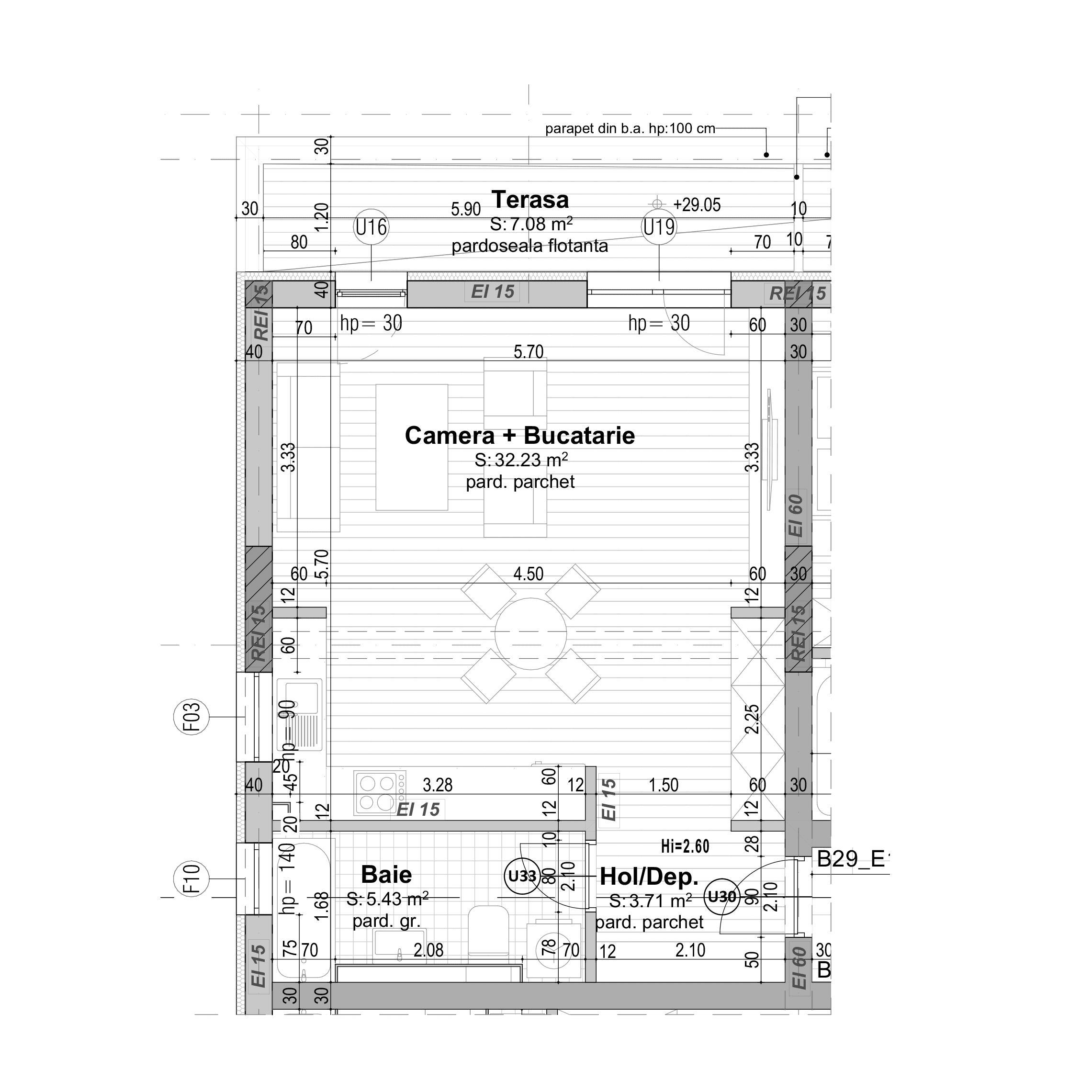 Plan apartament o cameră