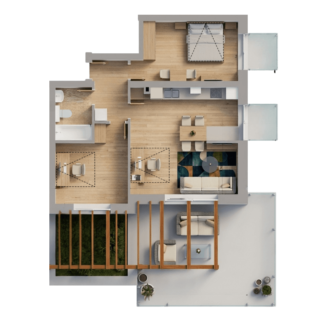 Plan apartament B107-10-4