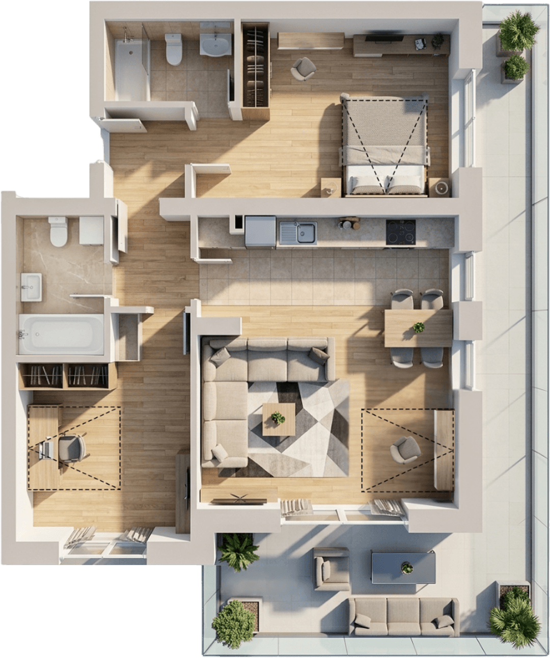 Plan apartament B107-1-6