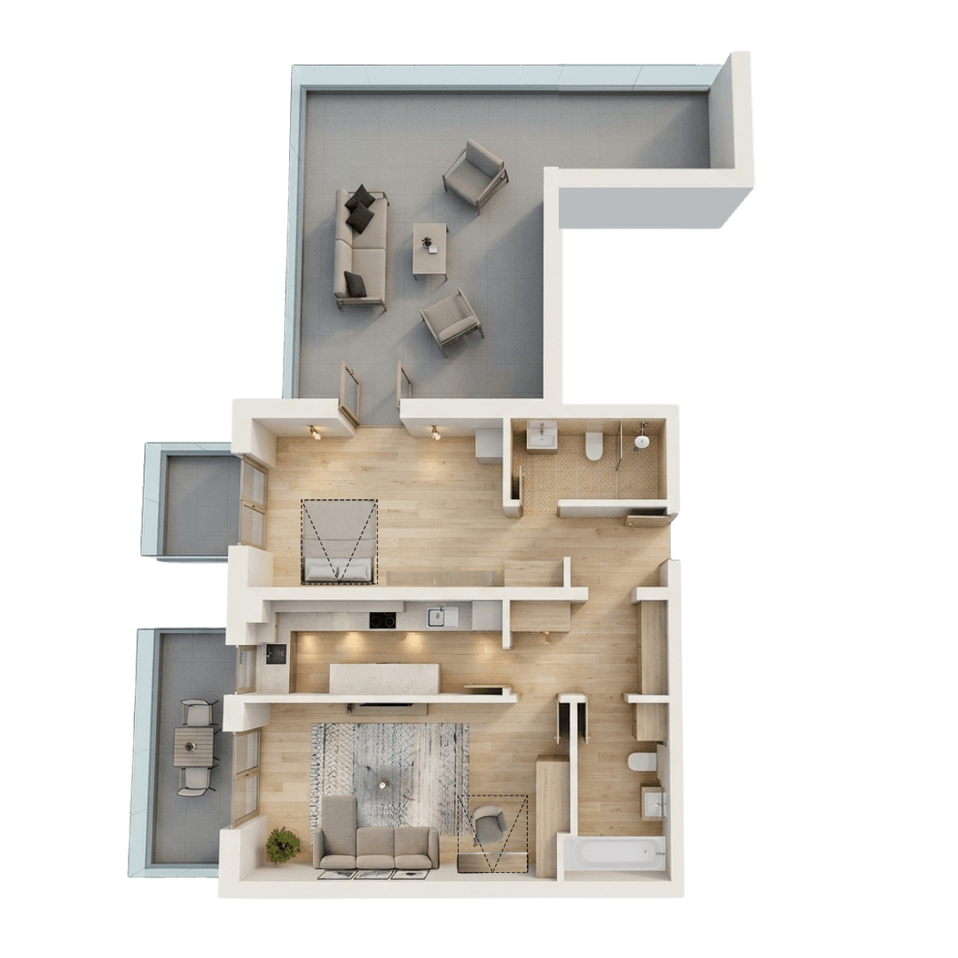 Plan apartament B107-10-1