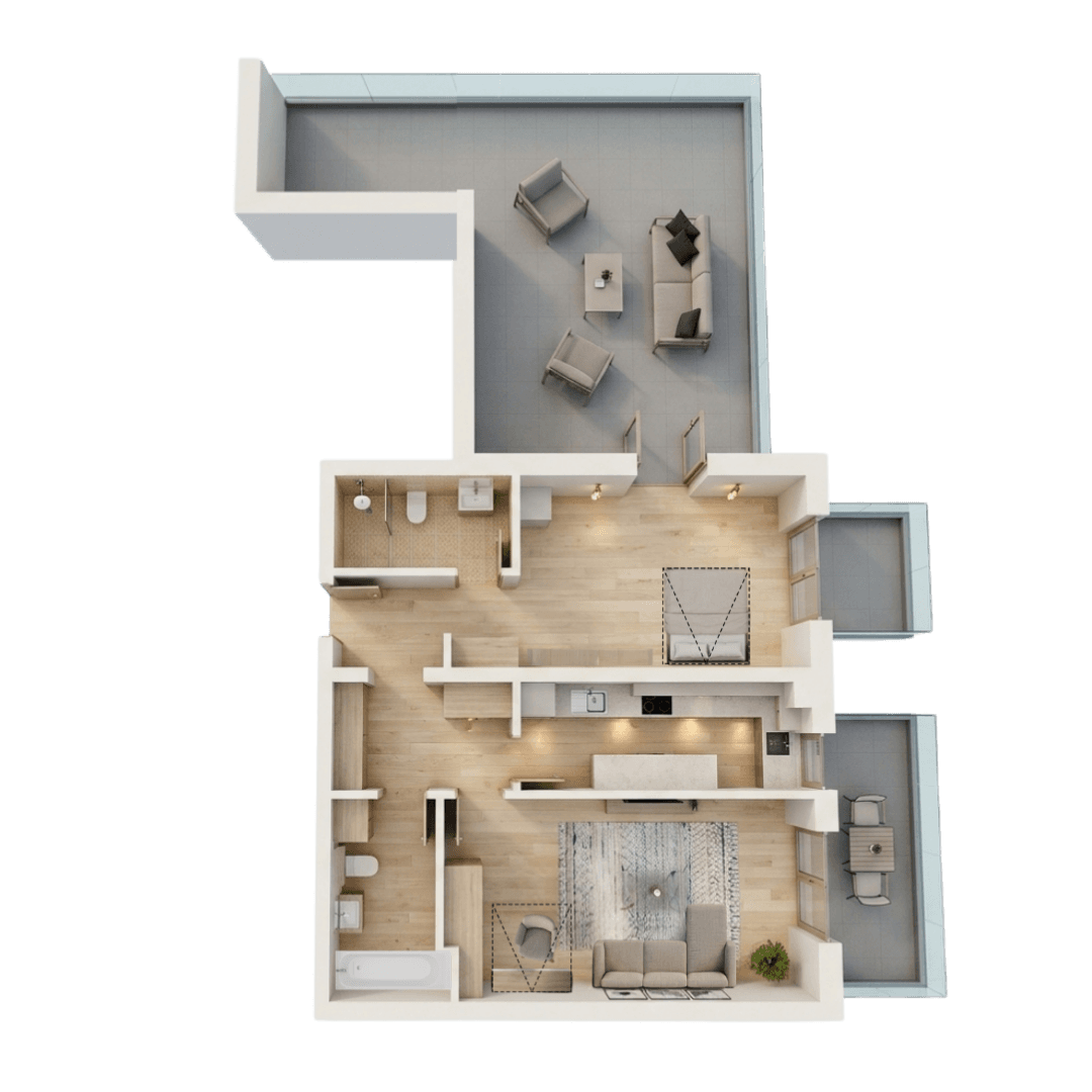 Plan apartament B107-10-2