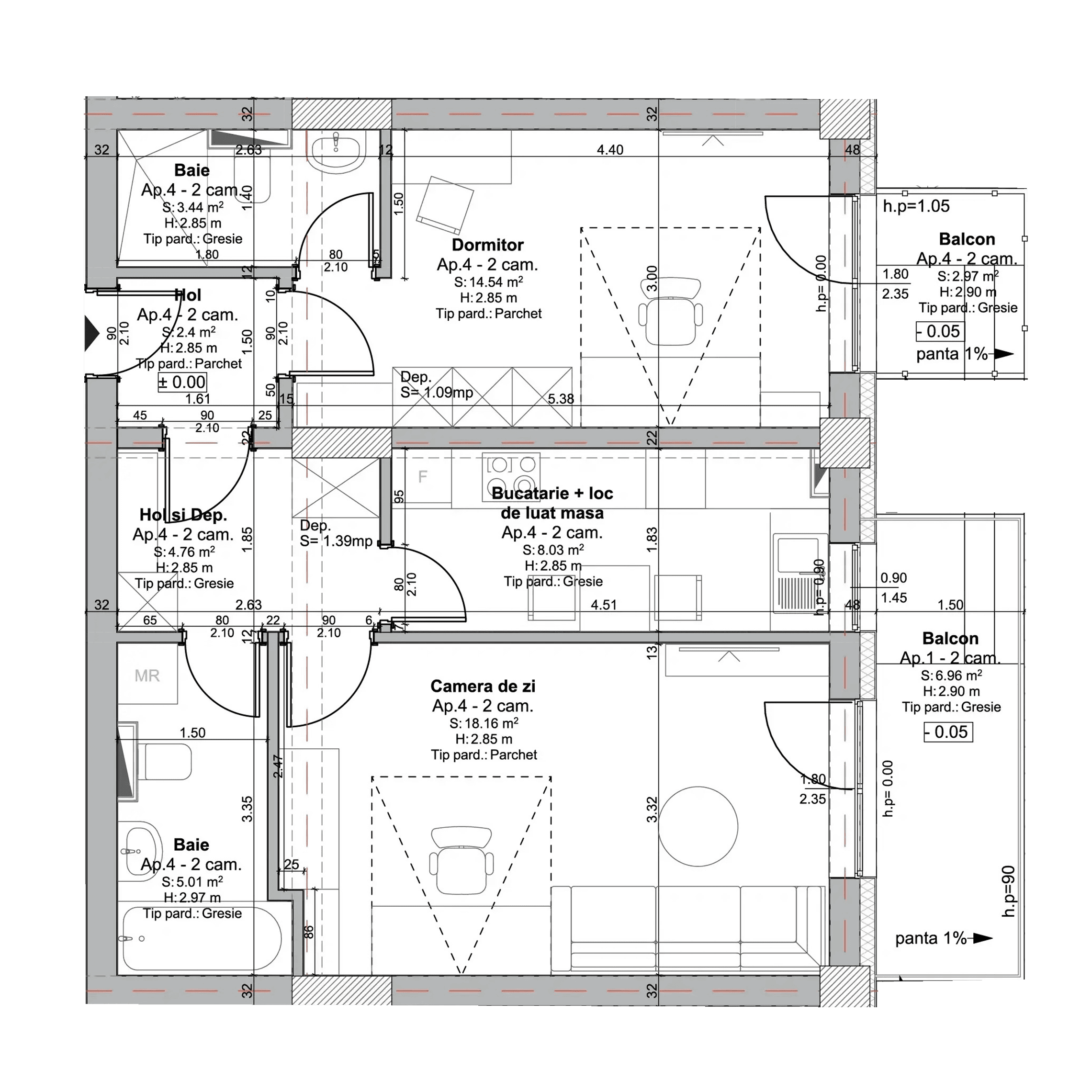 Plan apartament B108-P-4