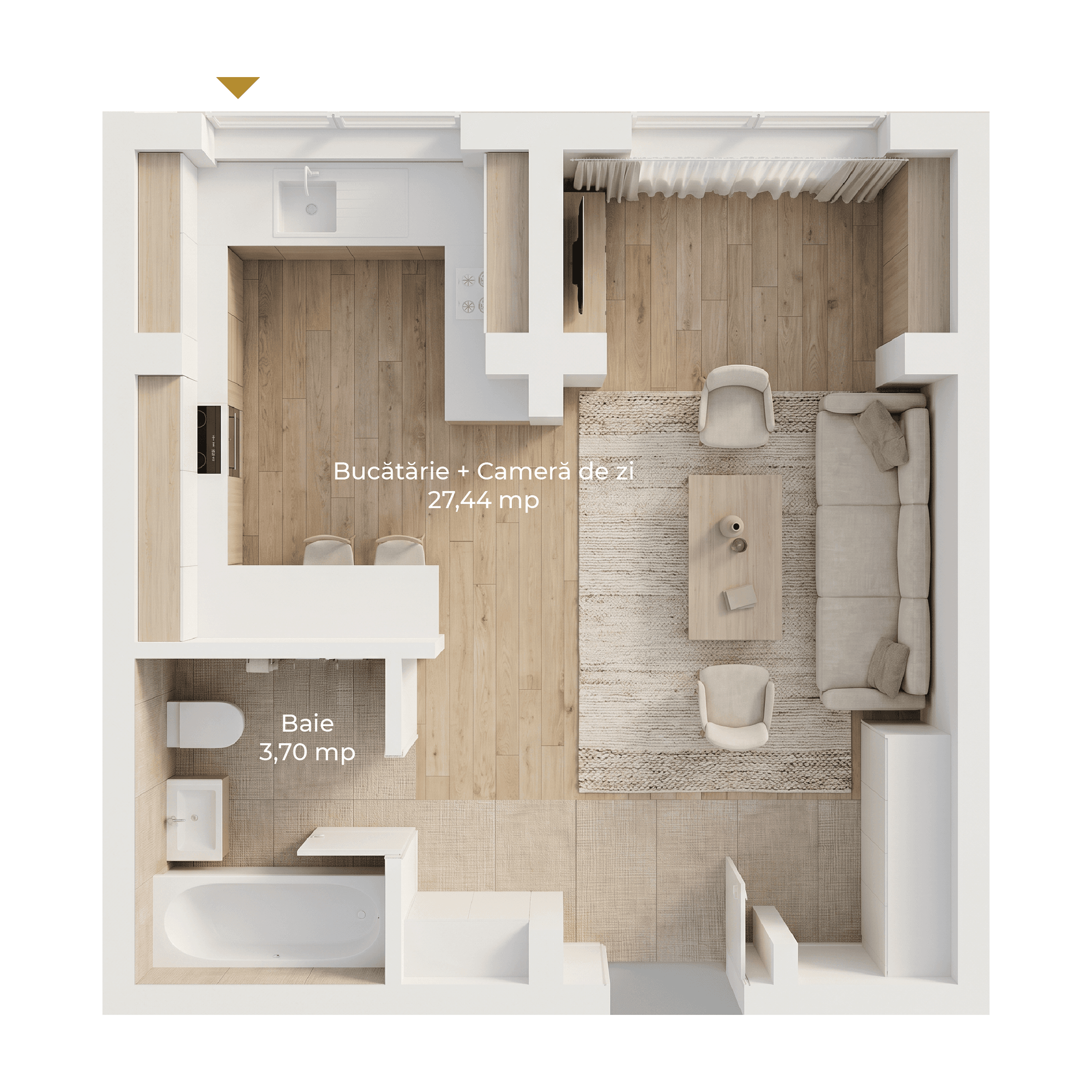 Plan apartament B17-D-95