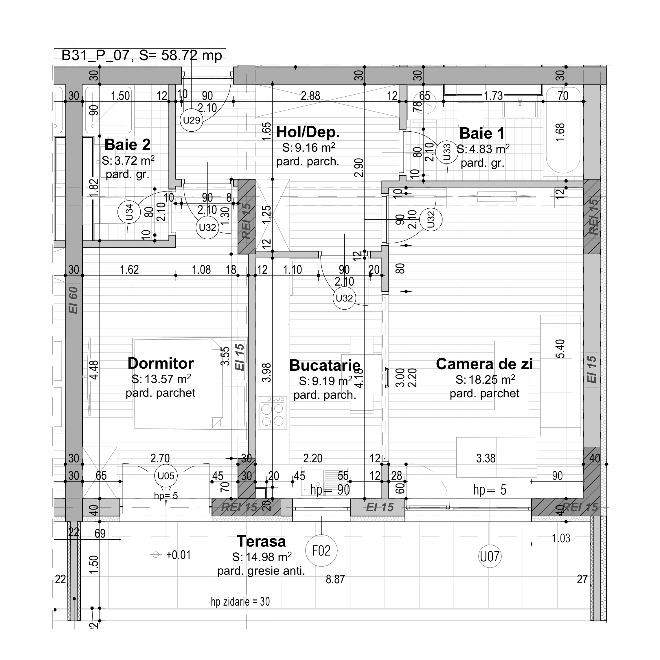 Plan apartament B31-P-7