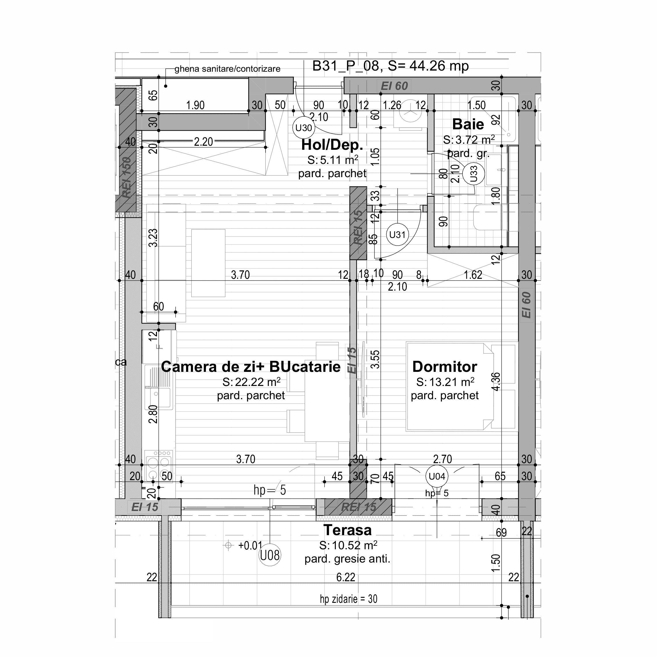 Plan apartament B31-P-8