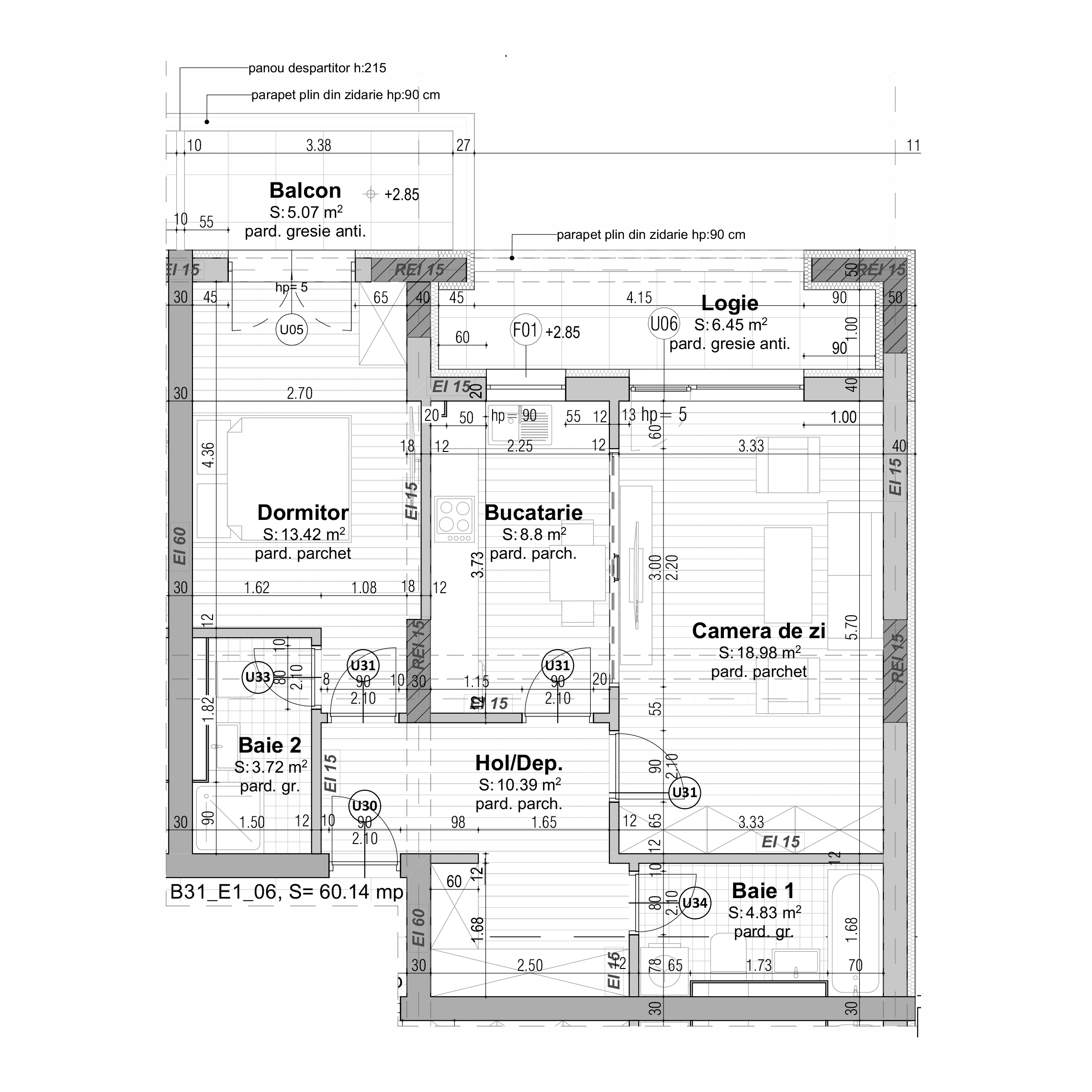 Plan apartament B31-1-6