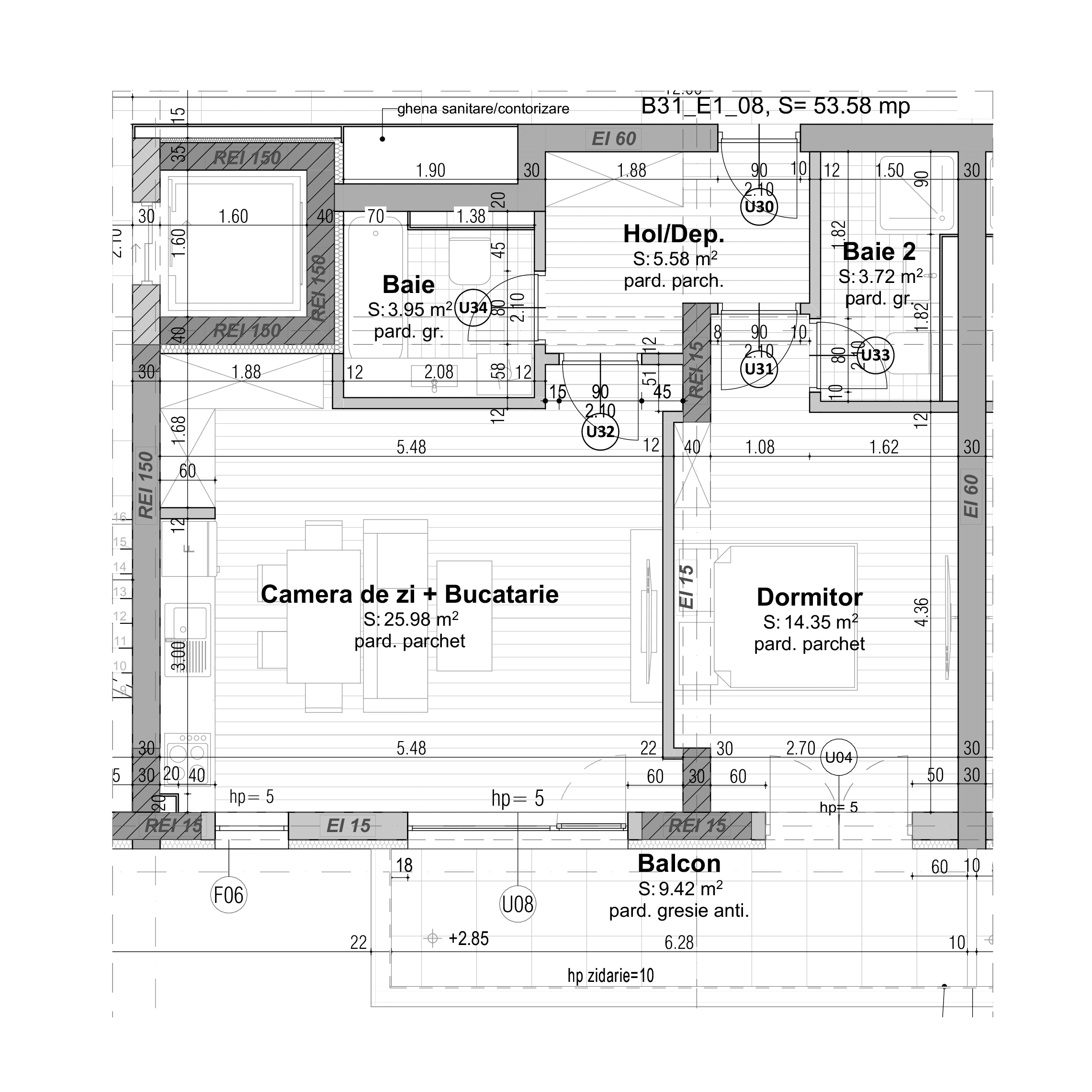 Plan apartament B31-1-8