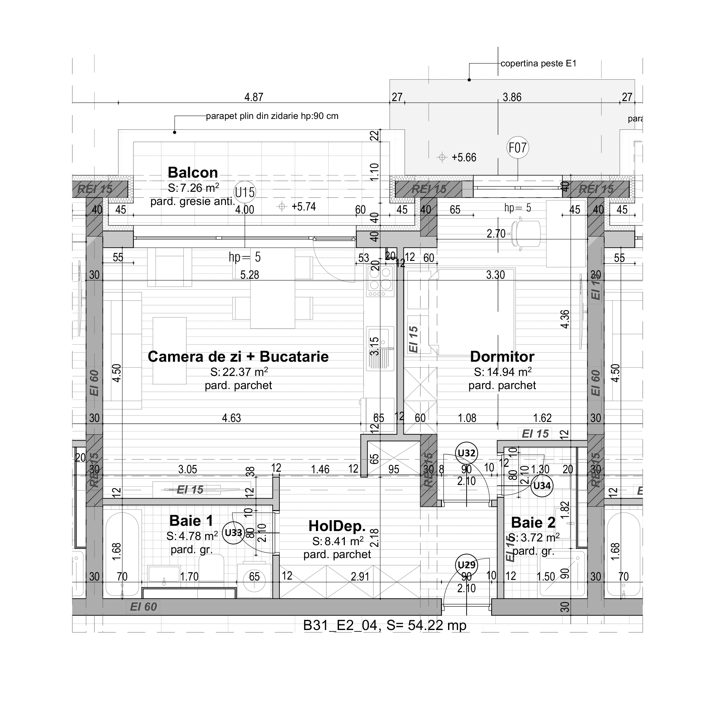 Plan apartament B31-2-4