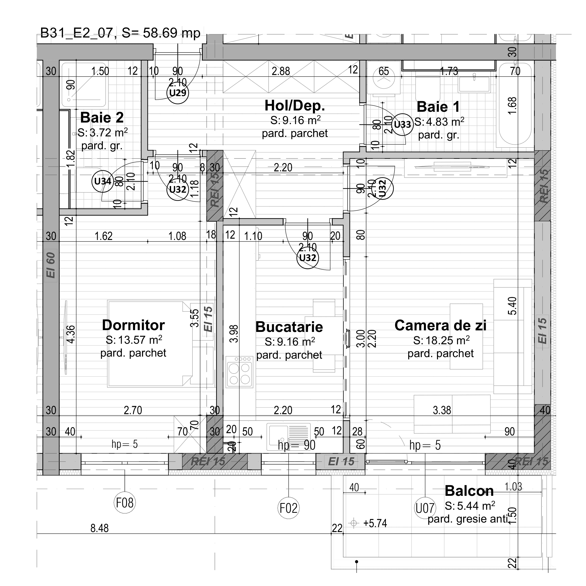 Plan apartament B31-6-7