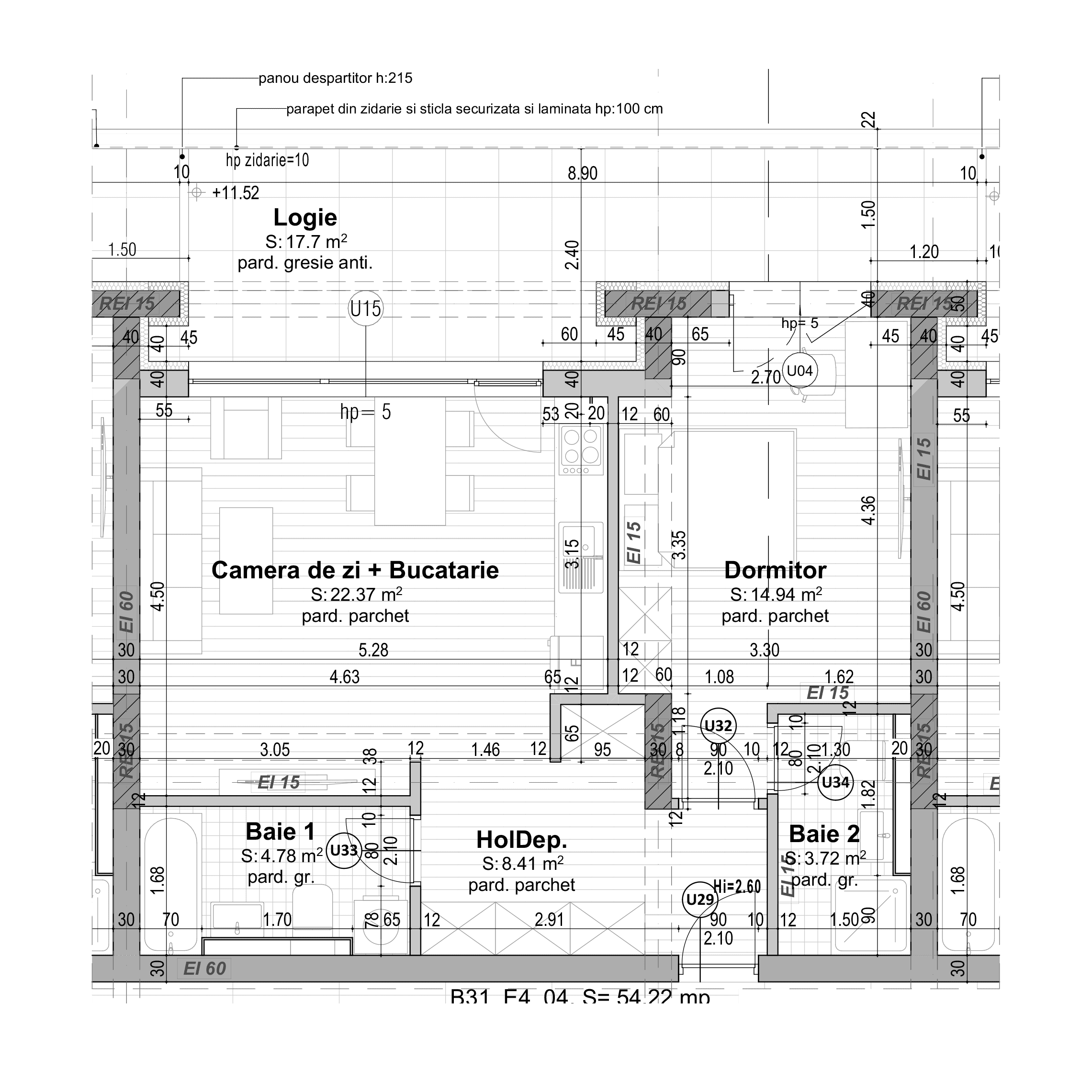 Plan apartament B31-4-4