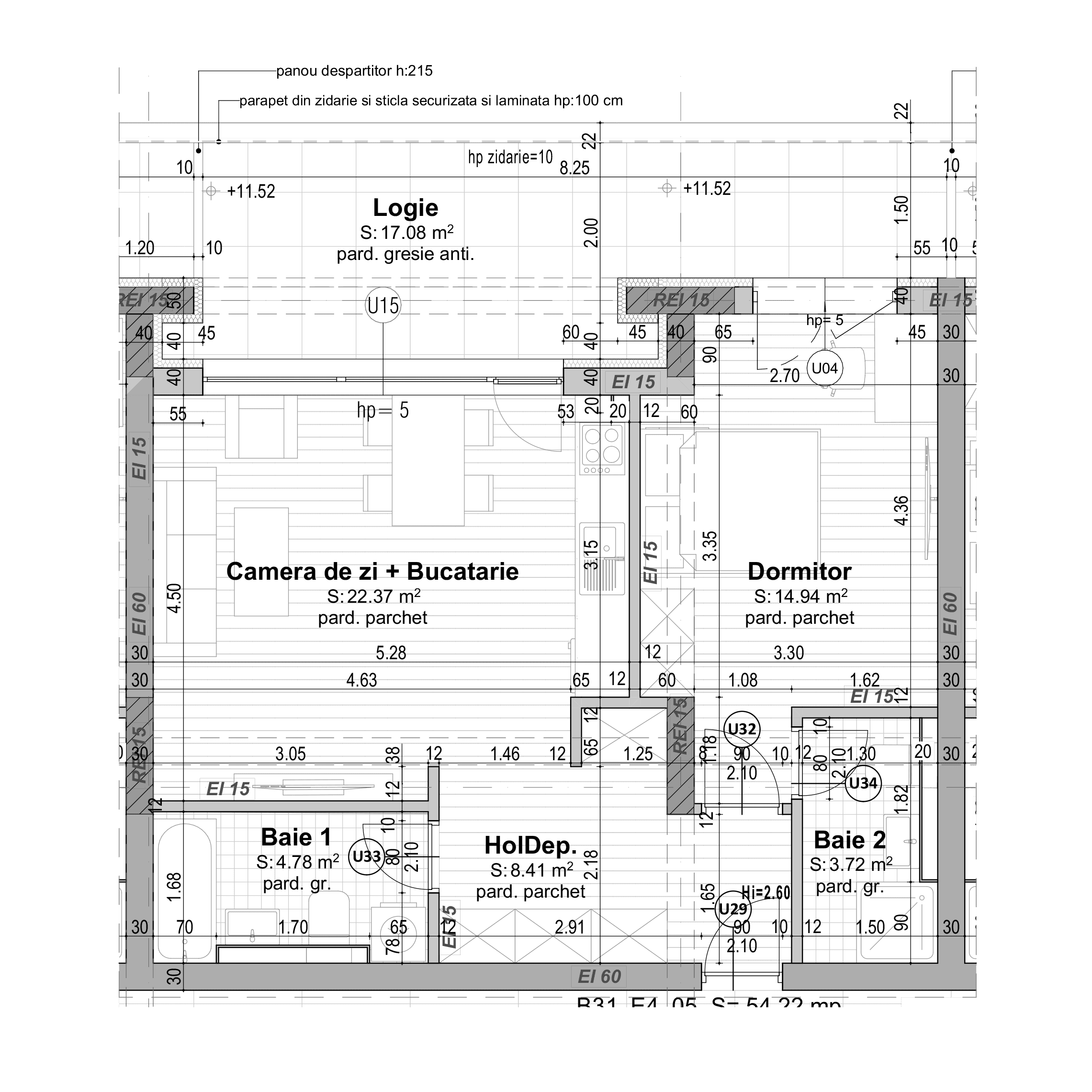 Plan apartament B31-4-5