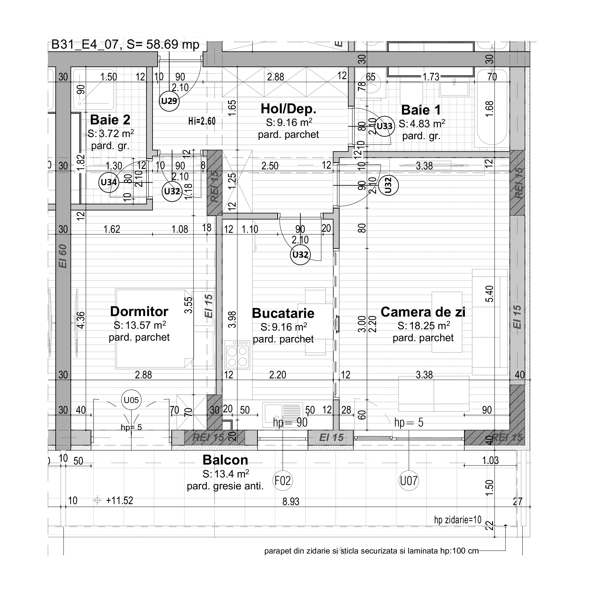 Plan apartament B31-4-7