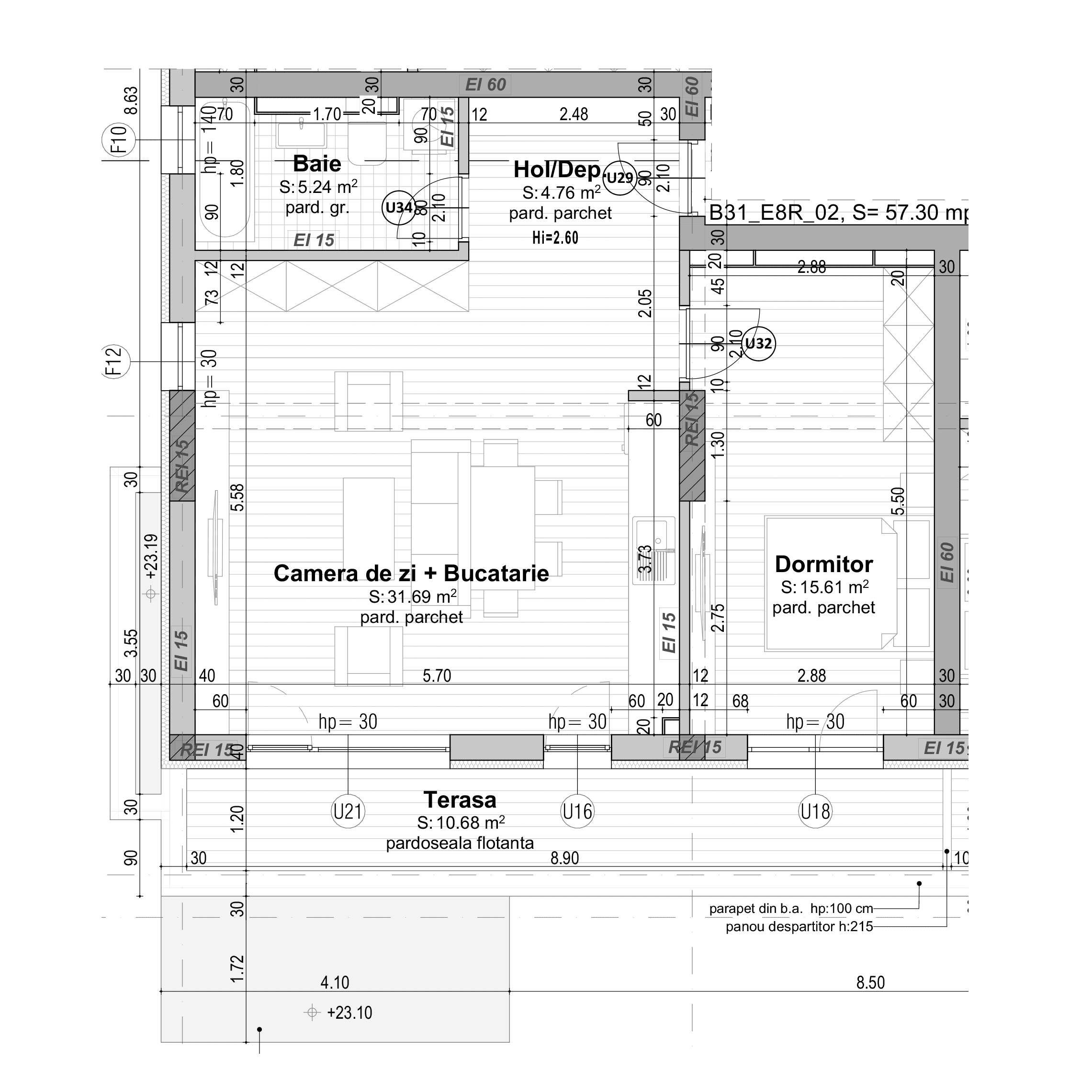 Plan apartament B31-8-2