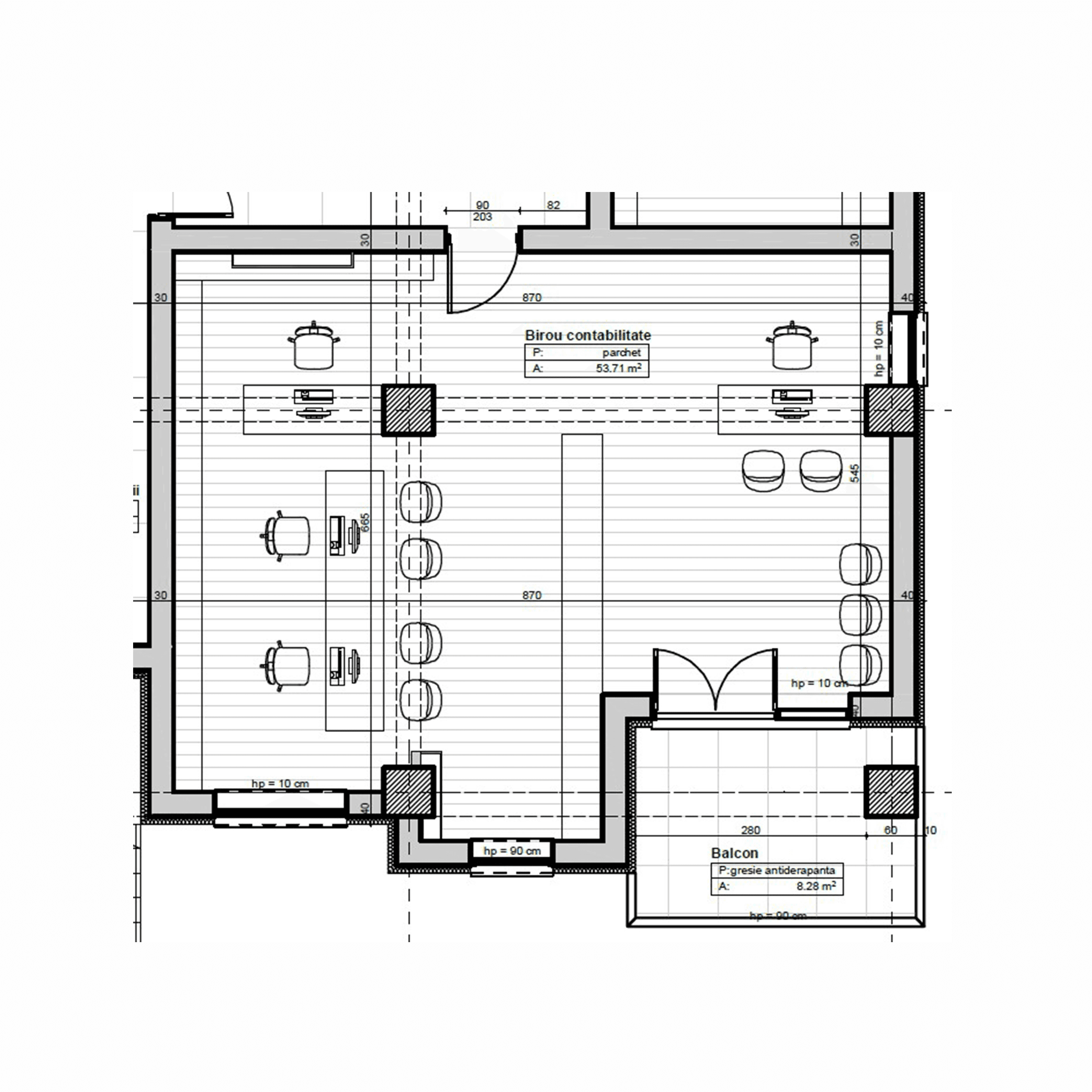 Plan apartament două camere