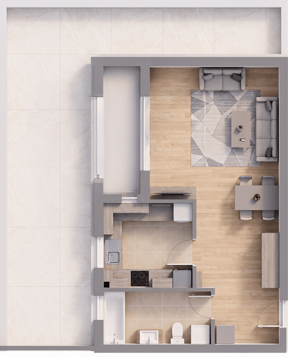 Plan apartament B29-P-7