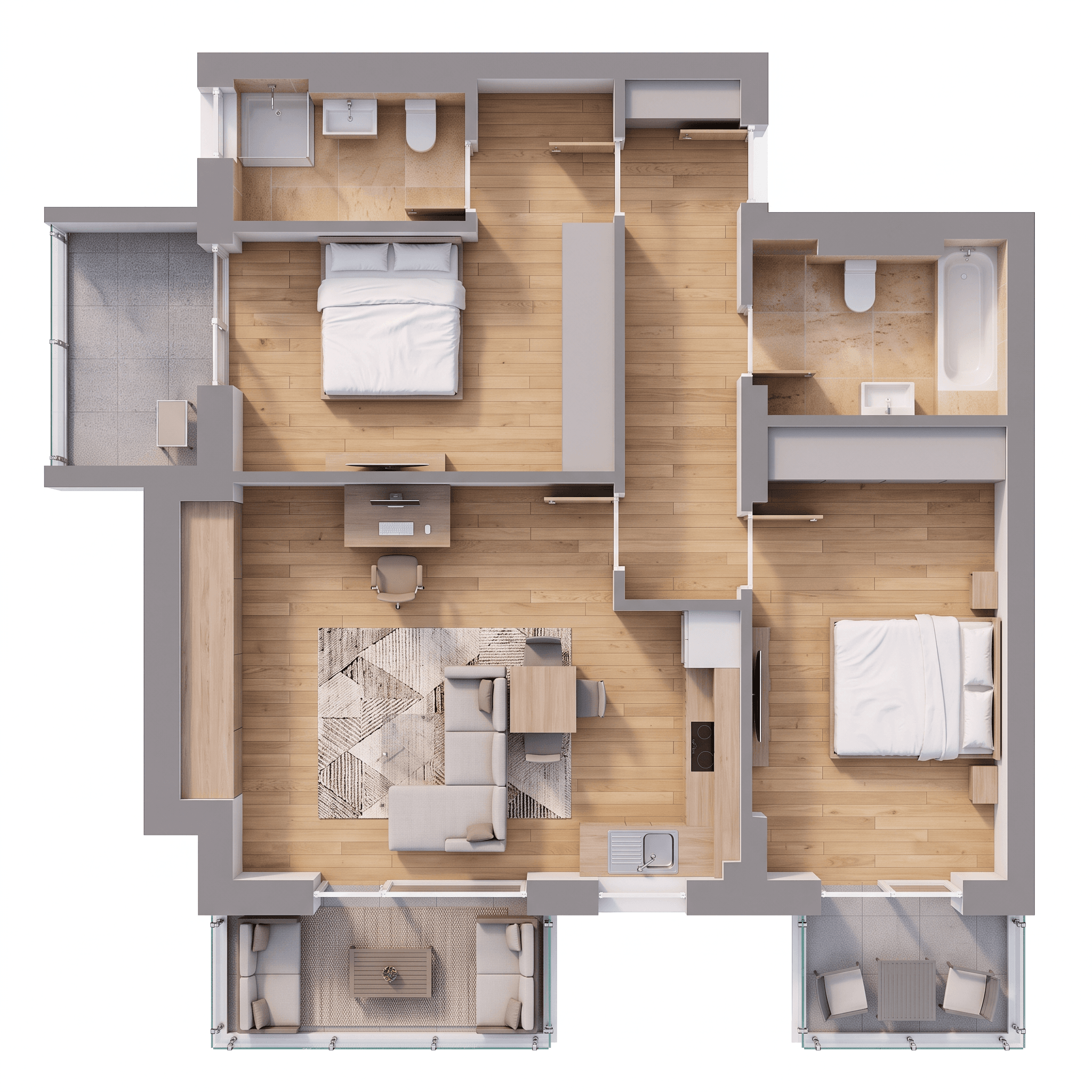 Plan apartament B31-1-2