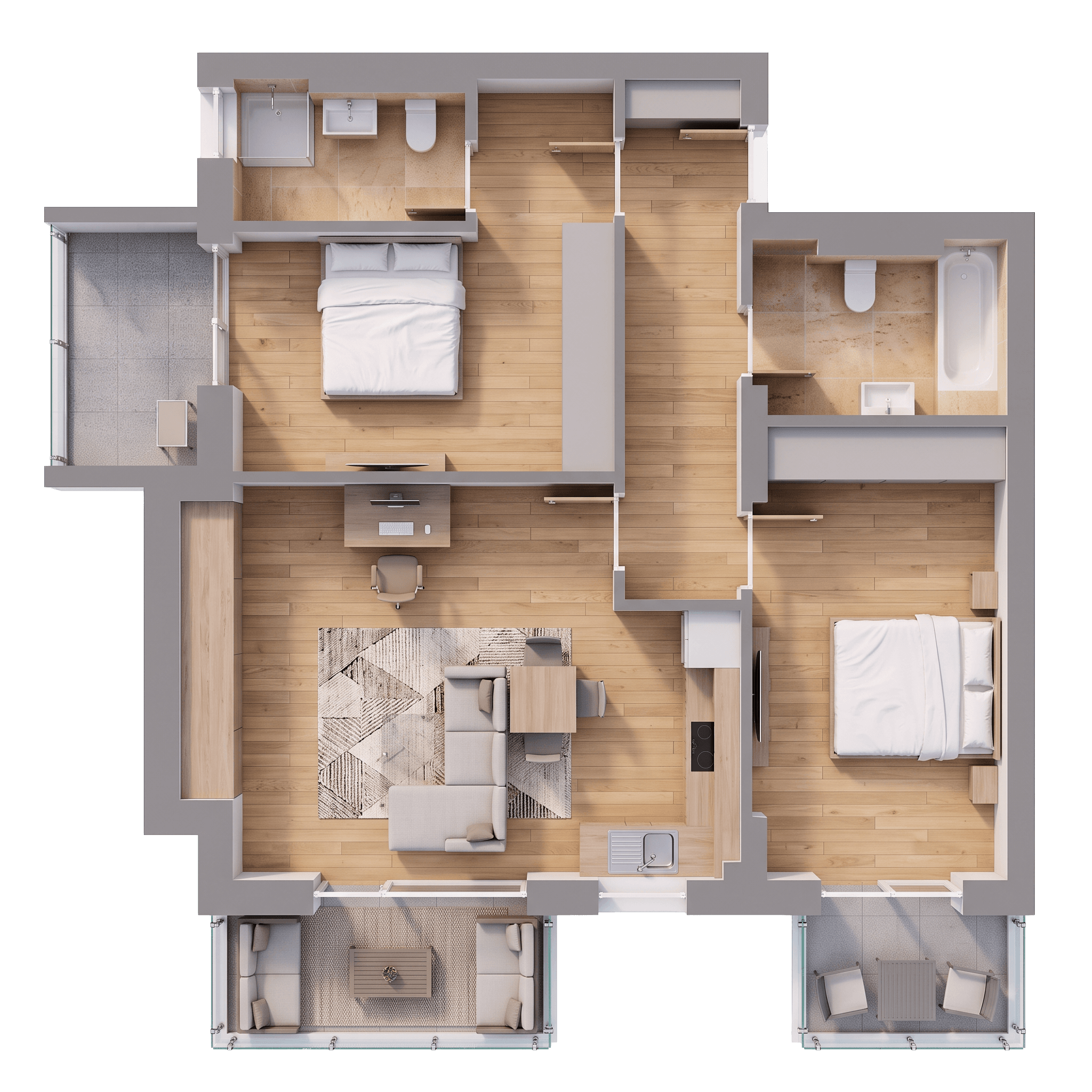 Plan apartament B31-4-2