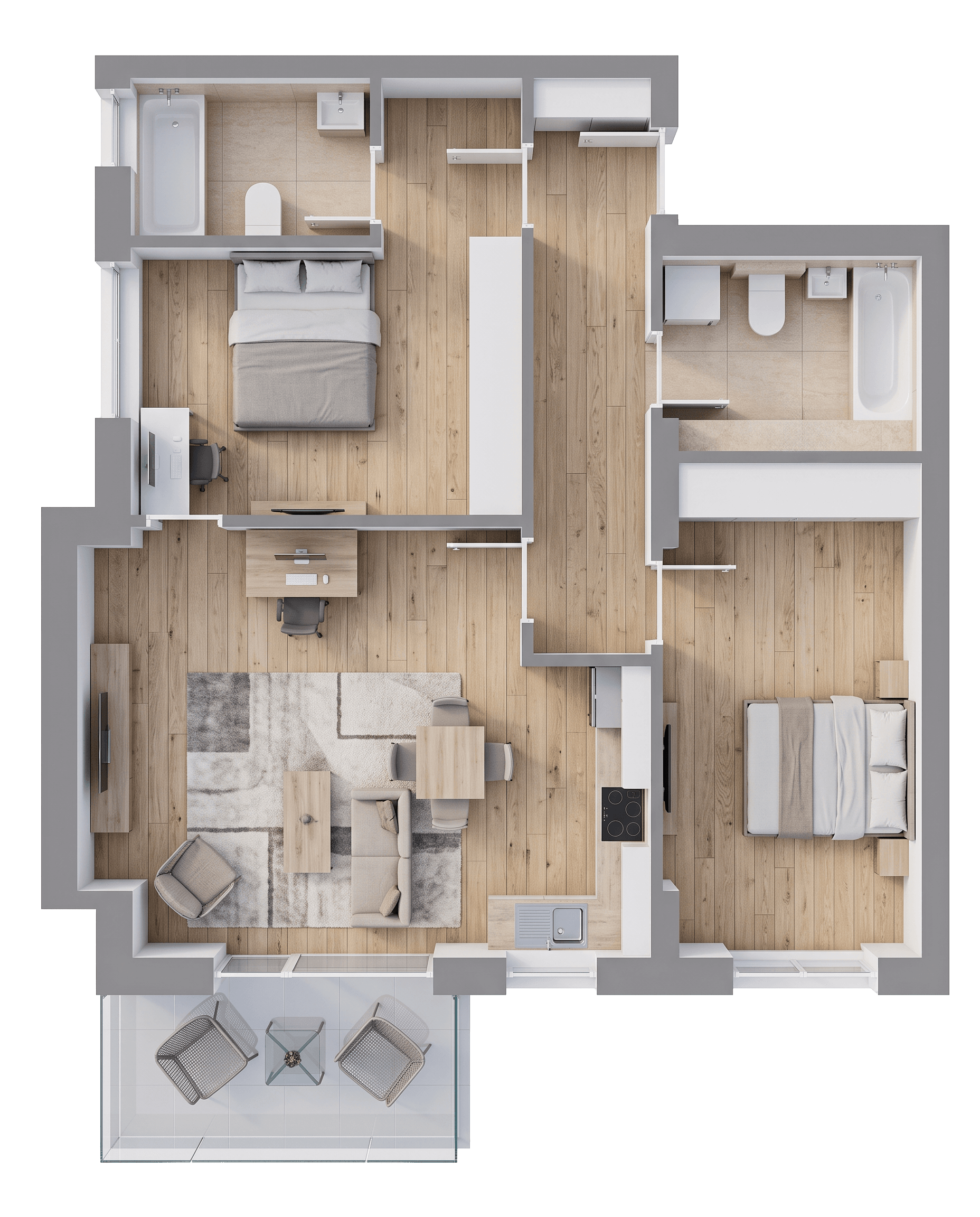 Plan apartament B31-7-2
