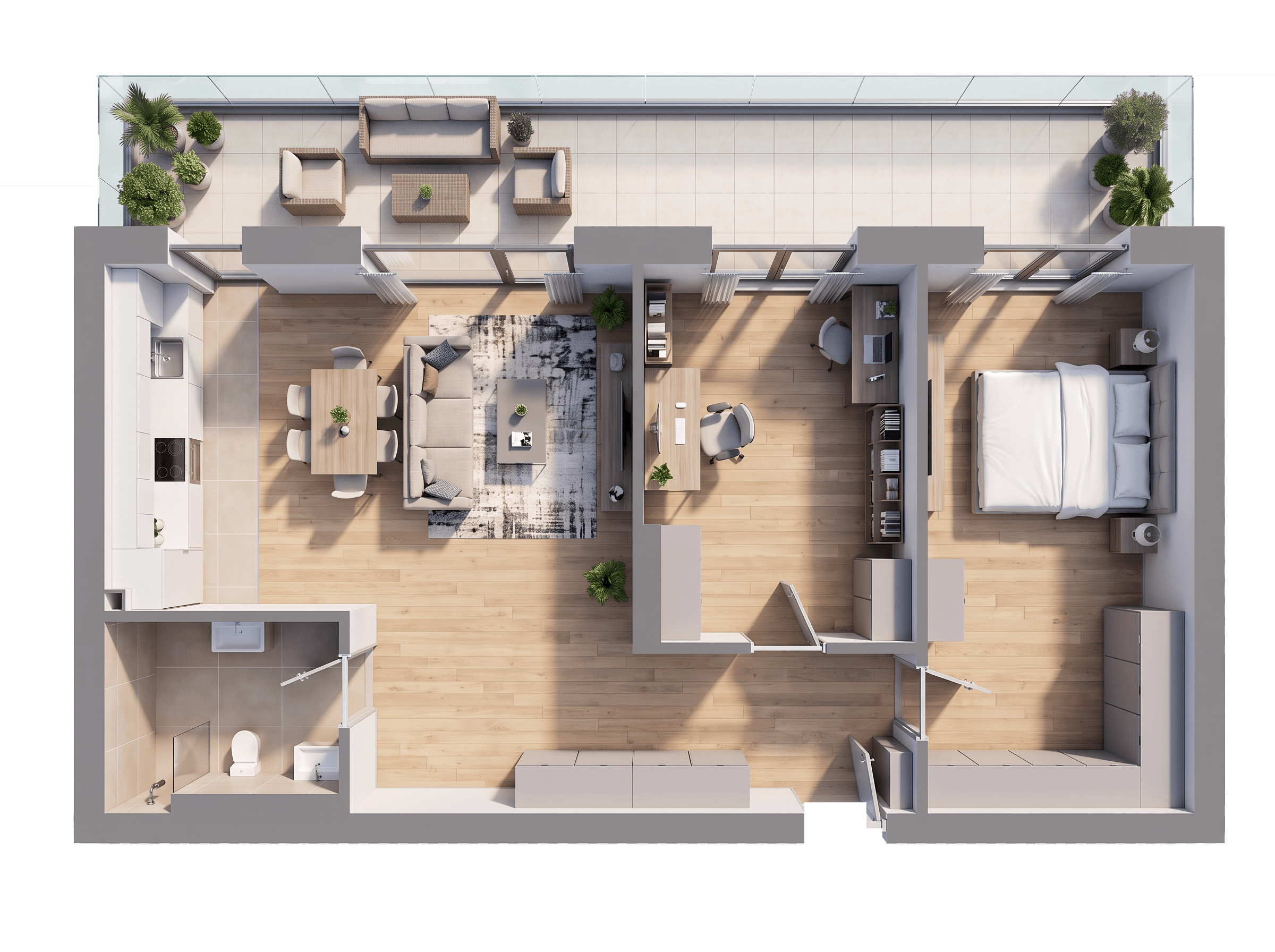 Plan apartament 2,5 camere