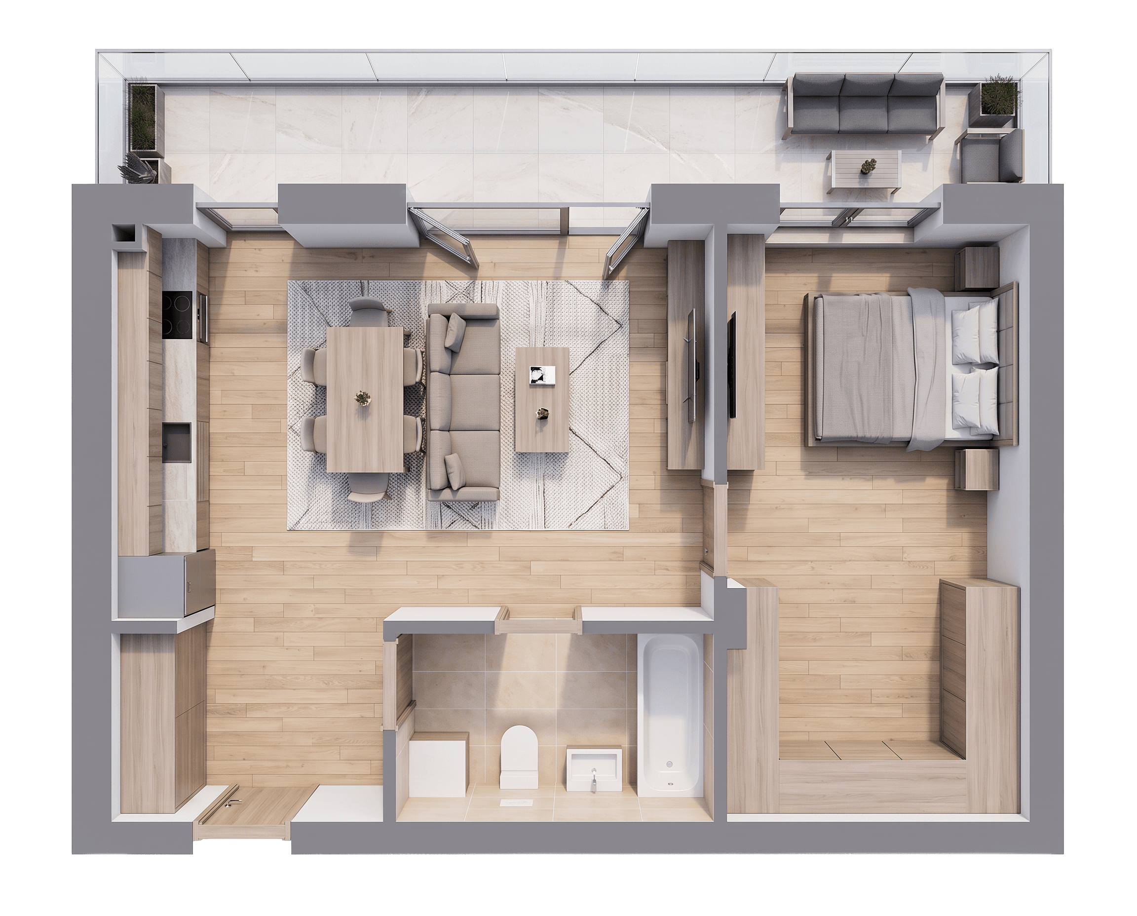 Plan apartament B32-6-3