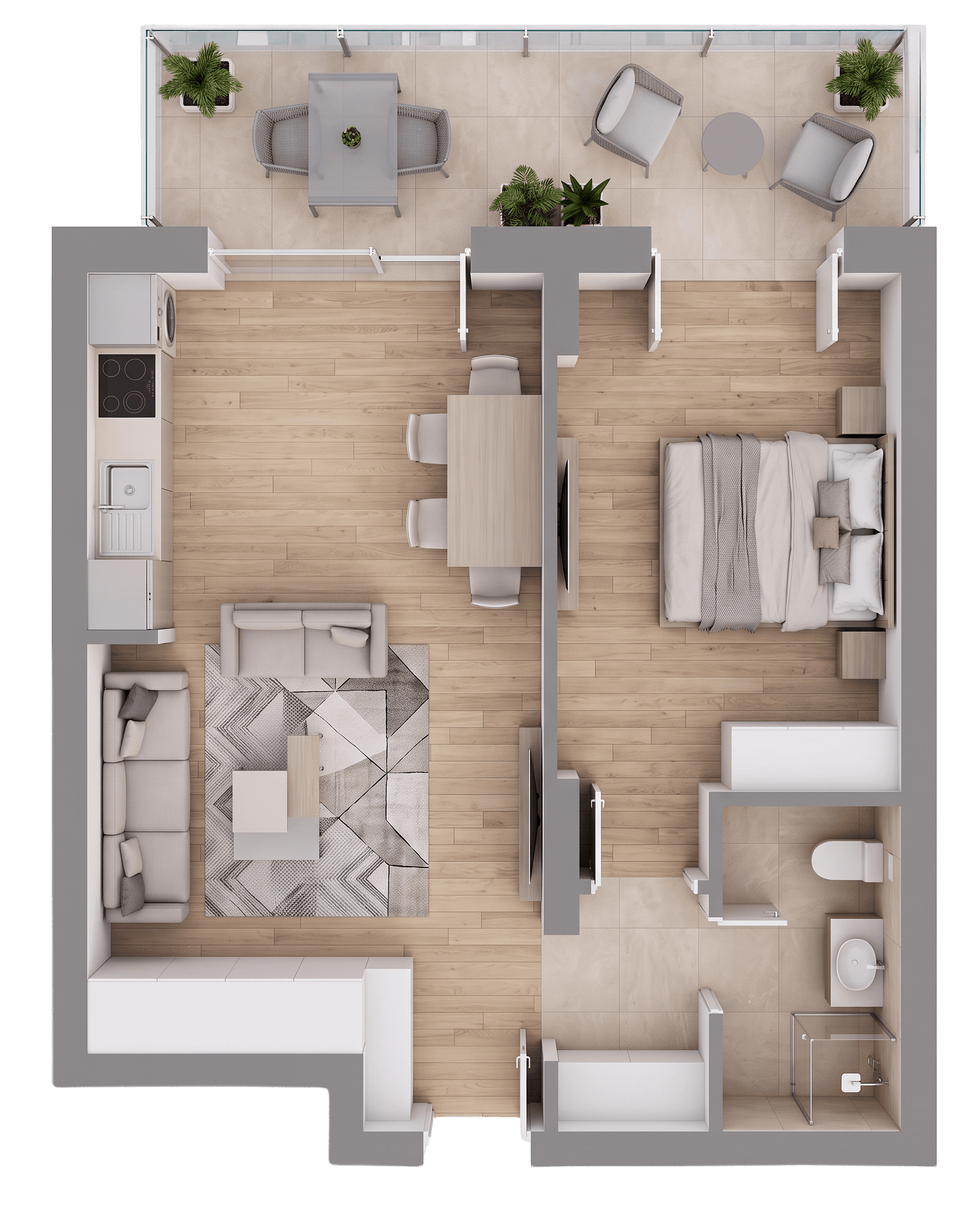 Plan apartament B30-P-1