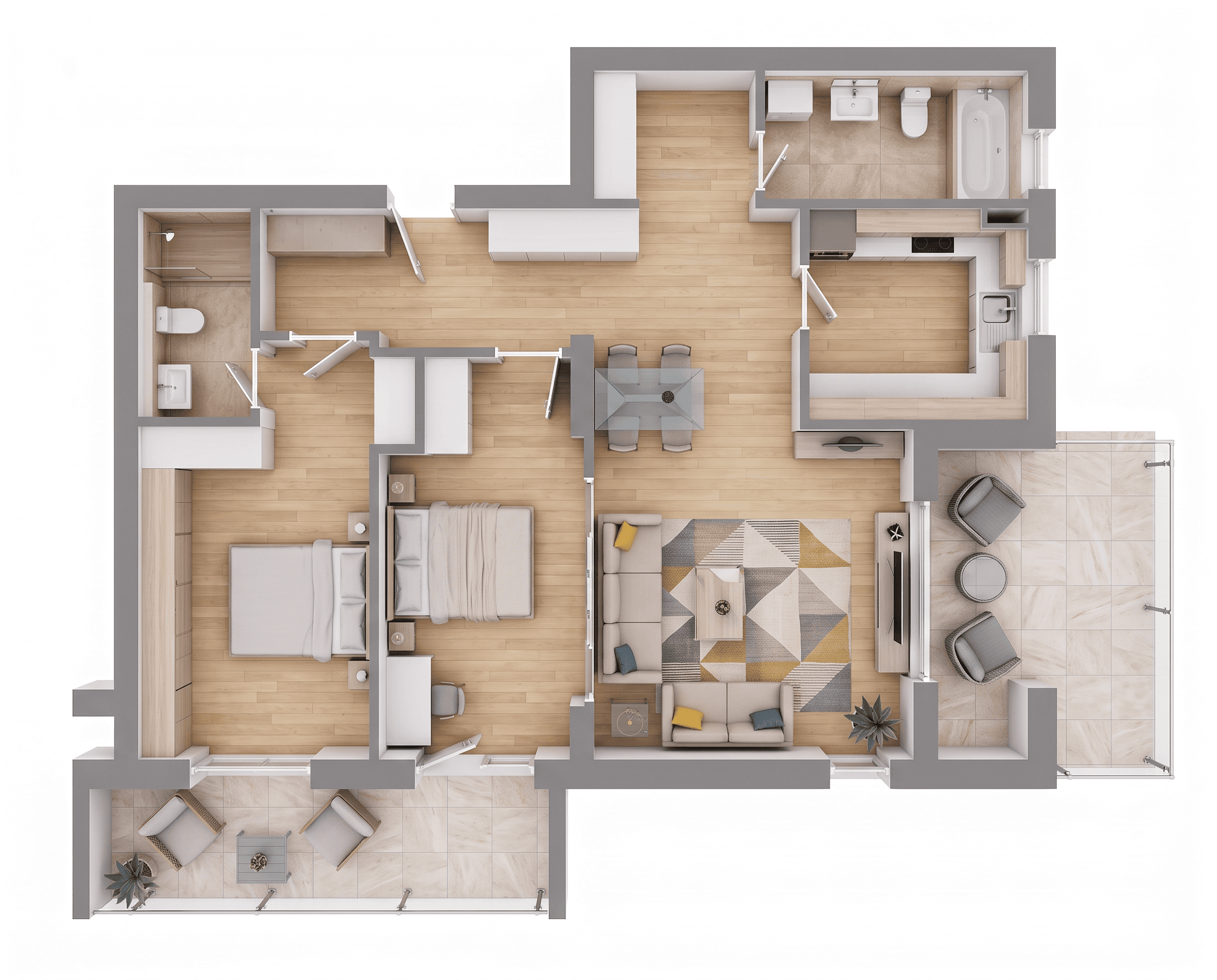 Plan apartament B30-4-3
