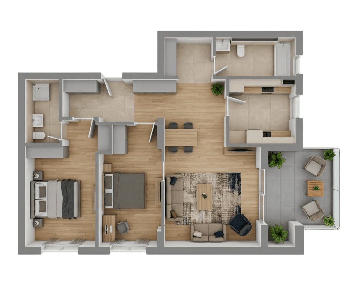 Plan apartament B30-7-3