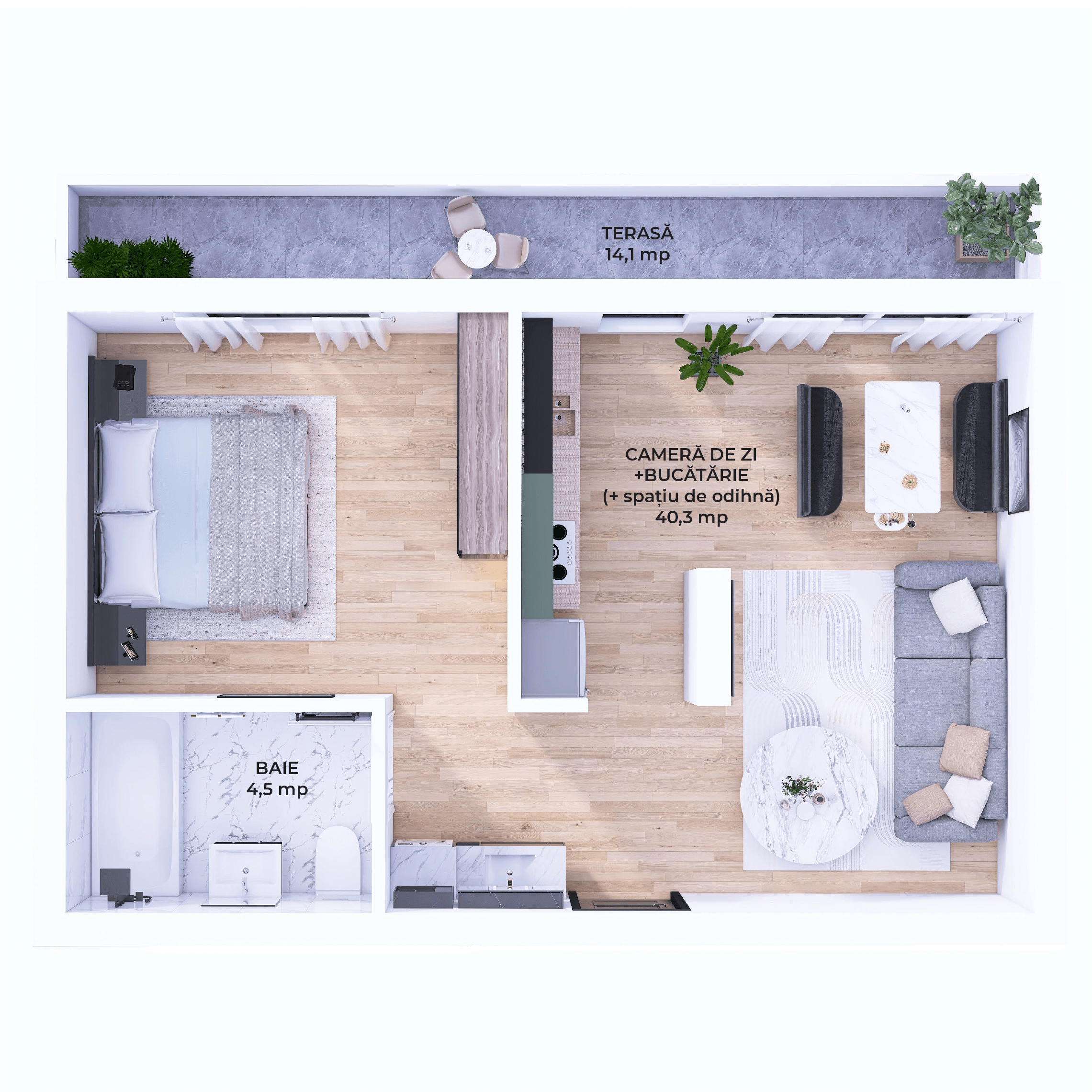 Plan apartament o cameră