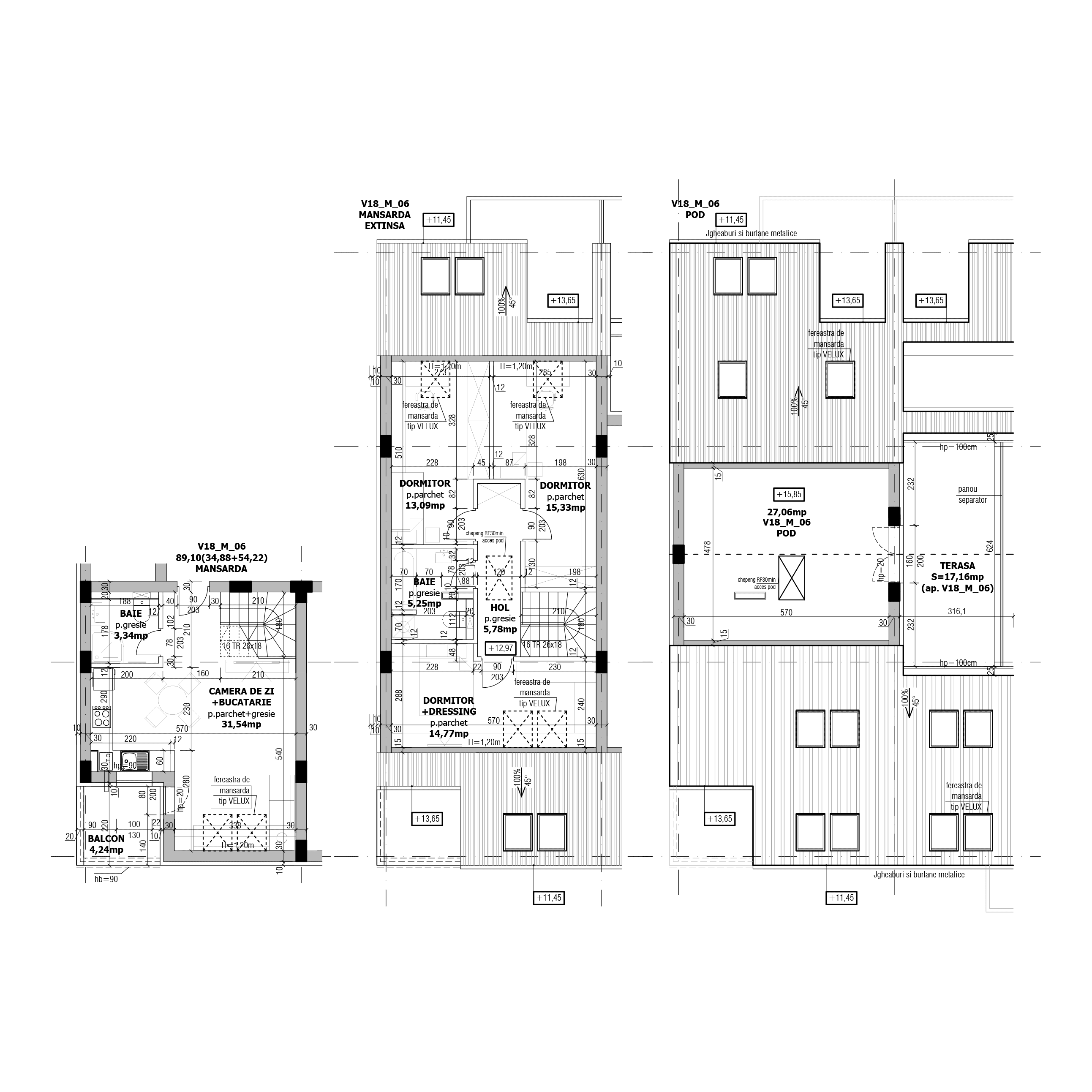 Plan apartament patru camere