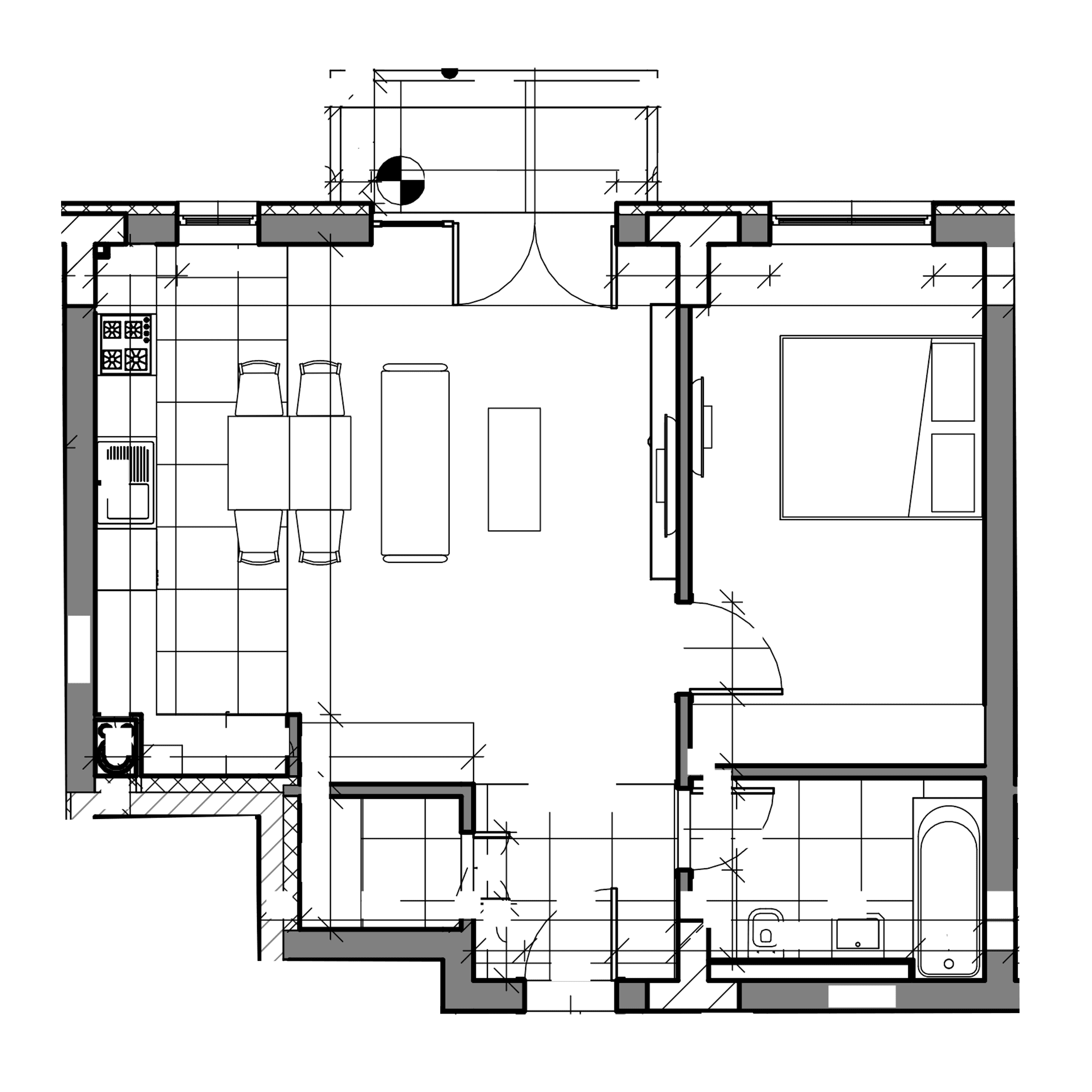 Plan apartament B26-7-1