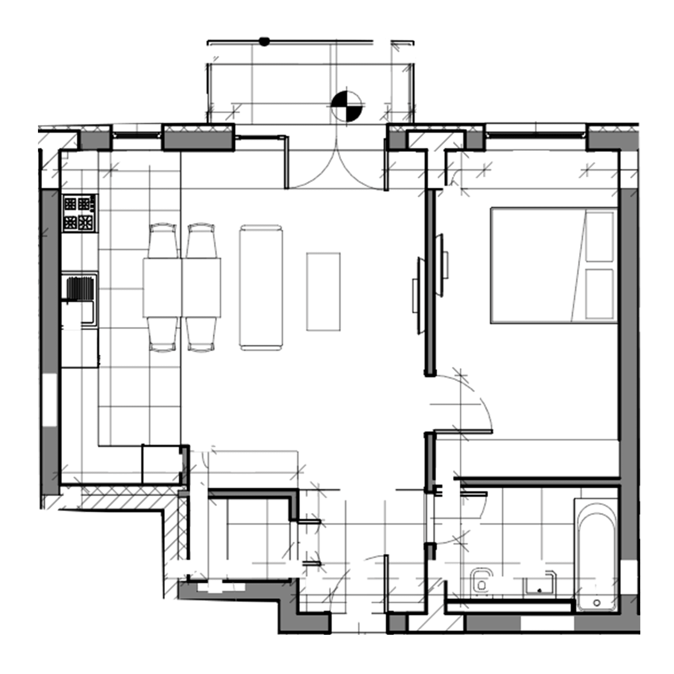 Plan apartament B28-1-1