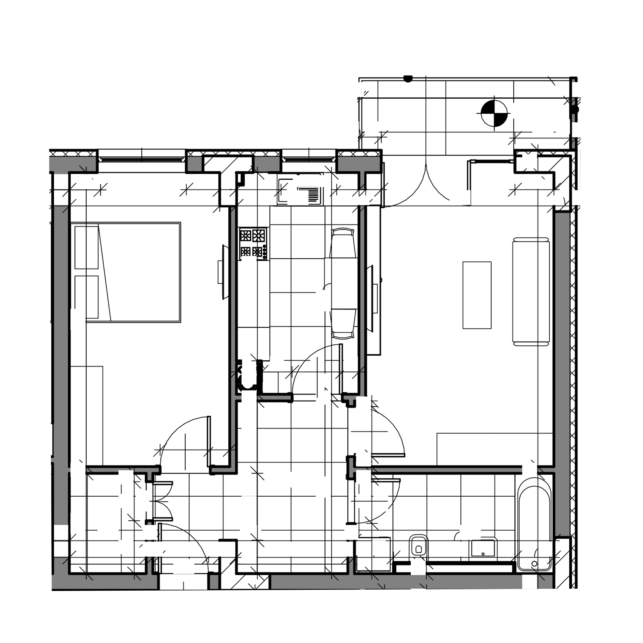 Plan apartament B26-1-2