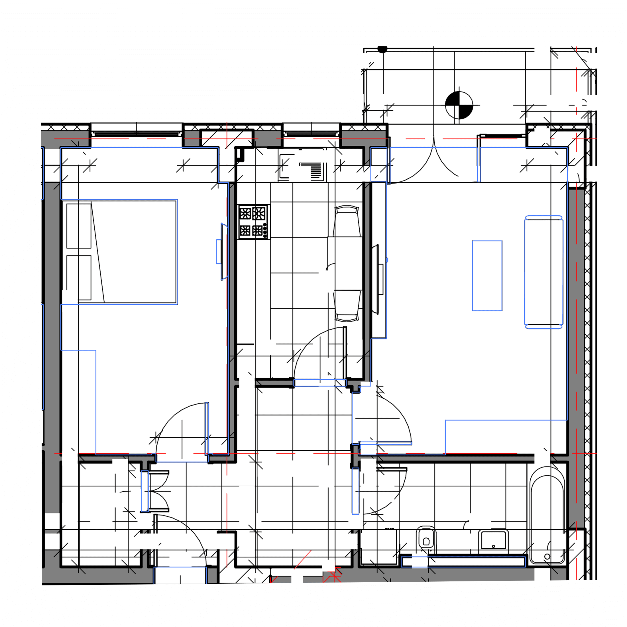 Plan apartament B26-2-2