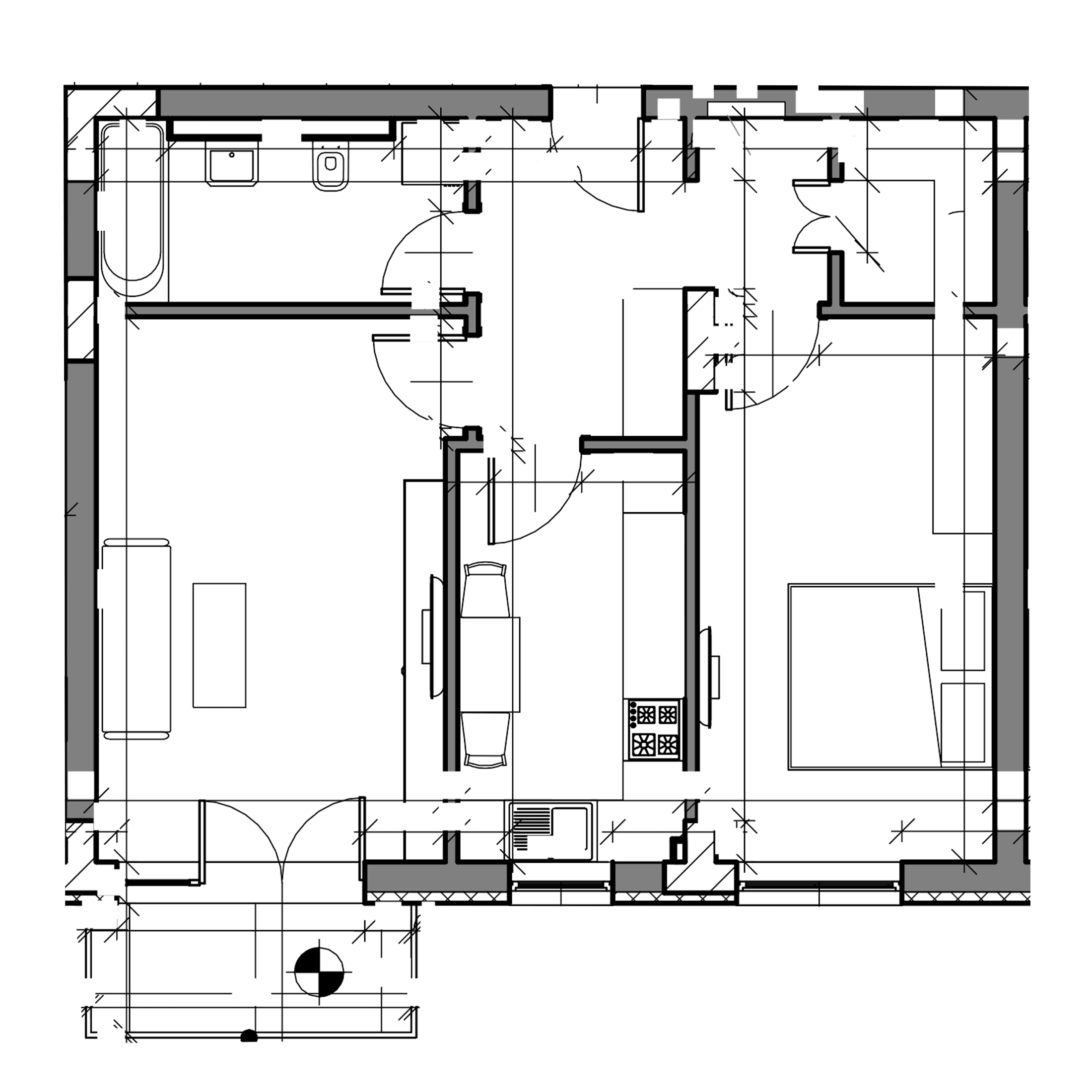 Plan apartament B27-3-4