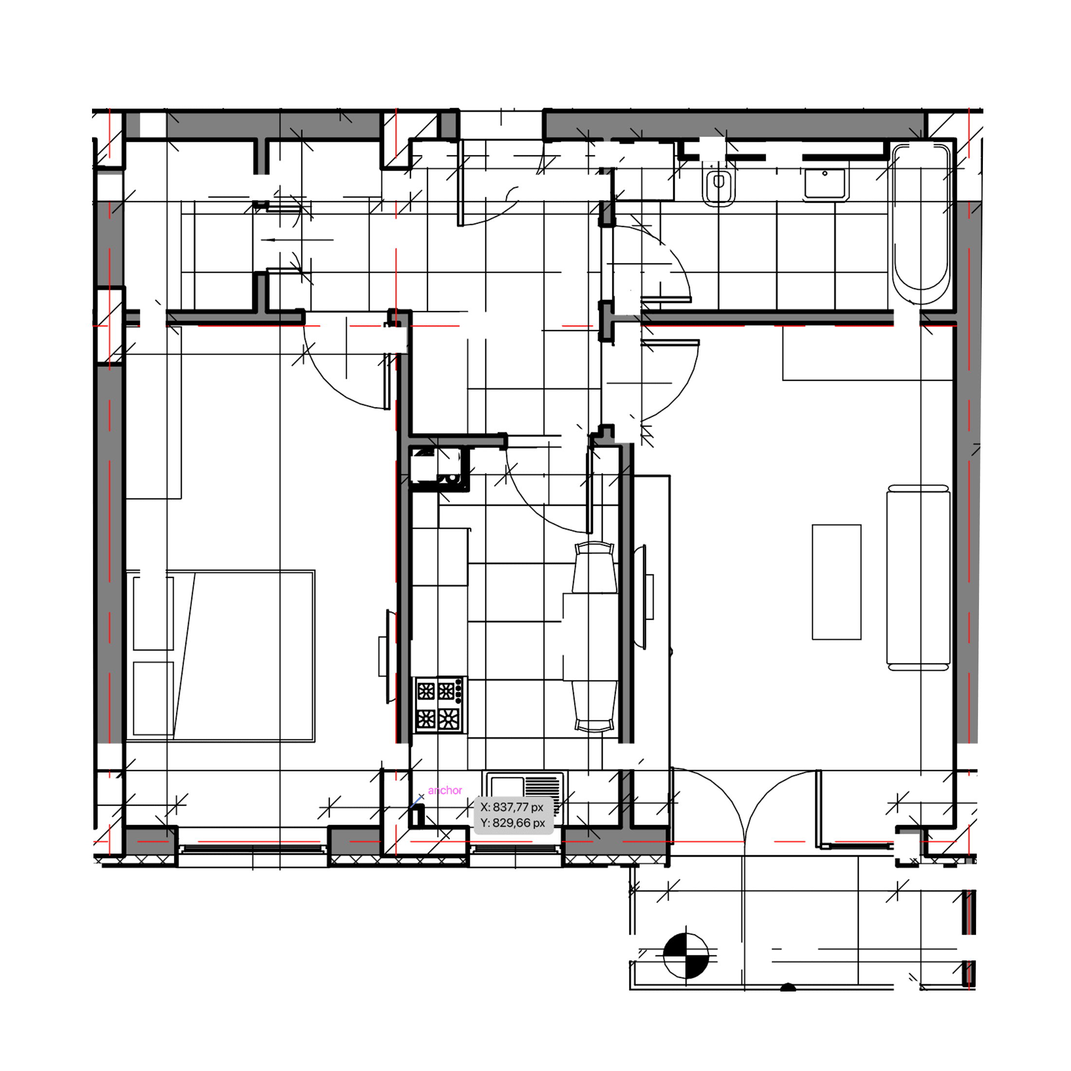 Plan apartament B26-3-4