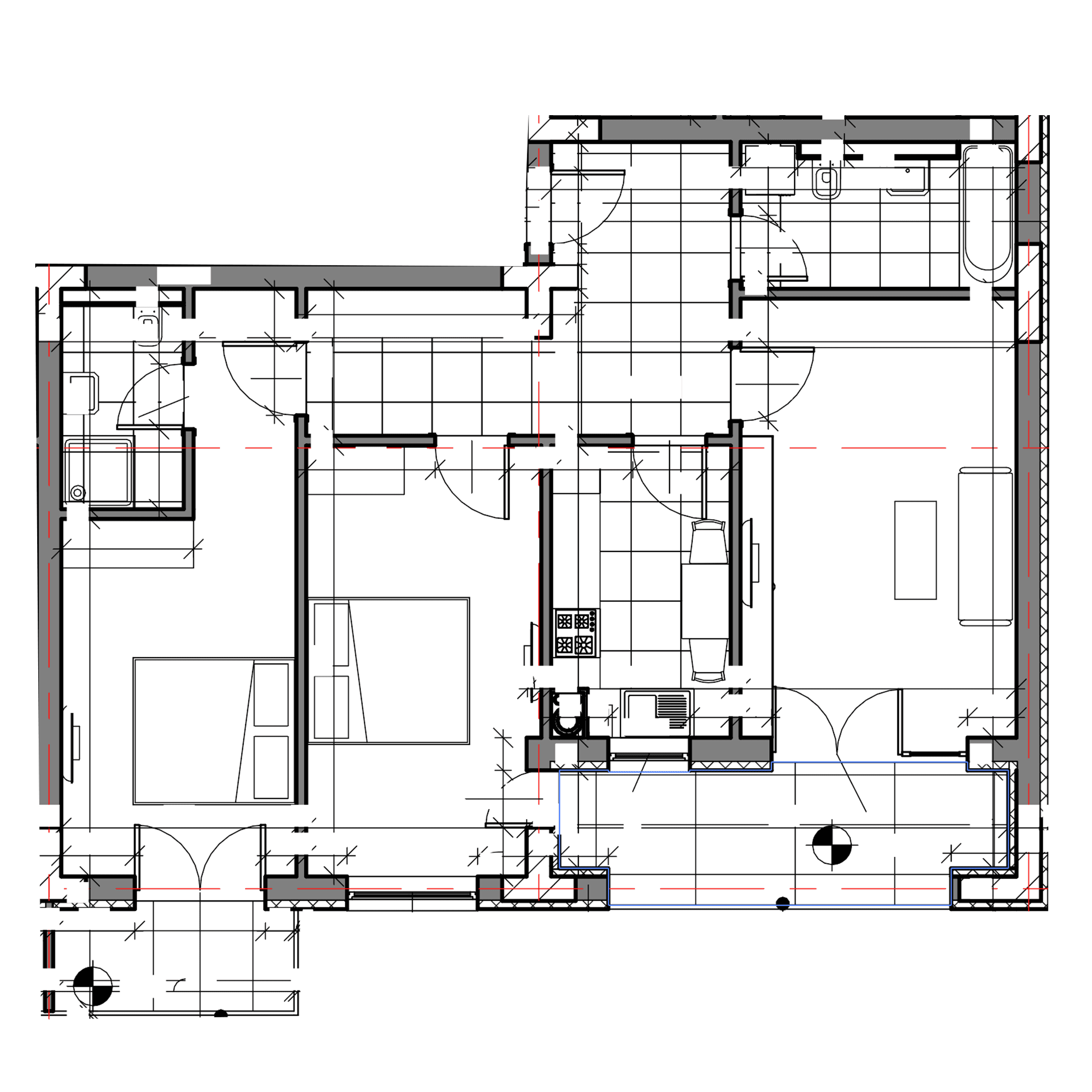 Plan apartament B26-3-3