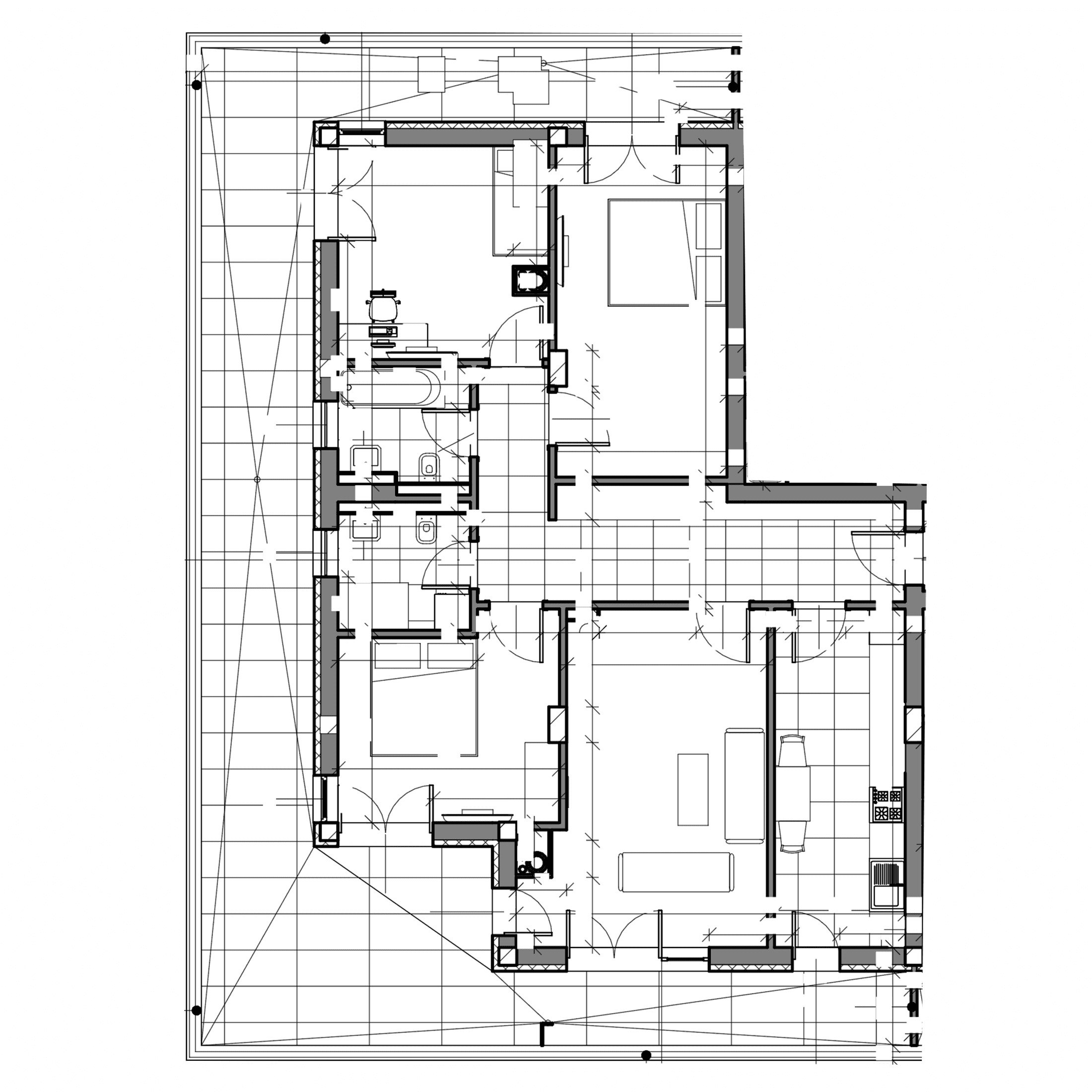 Plan apartament patru camere