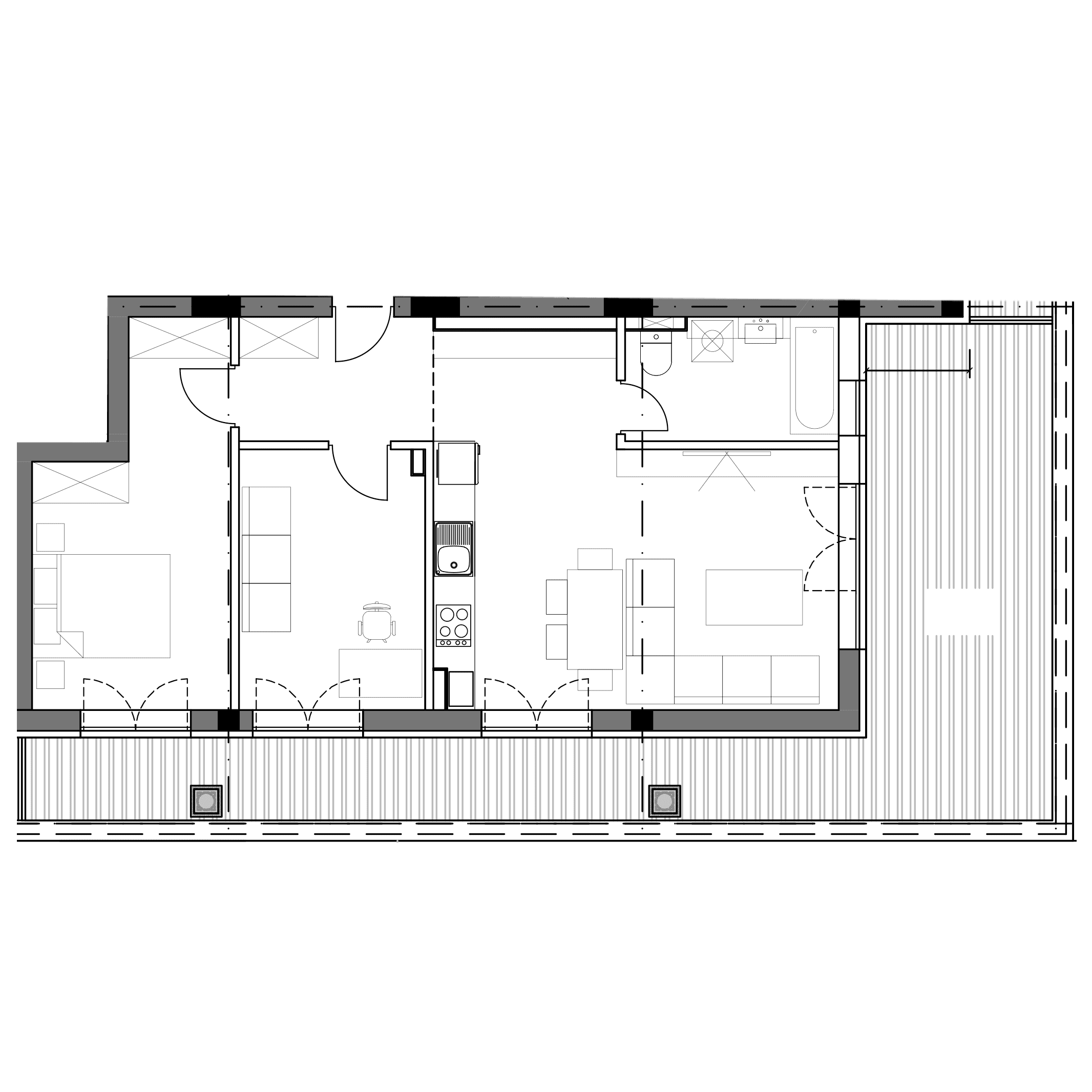 Plan apartament trei camere