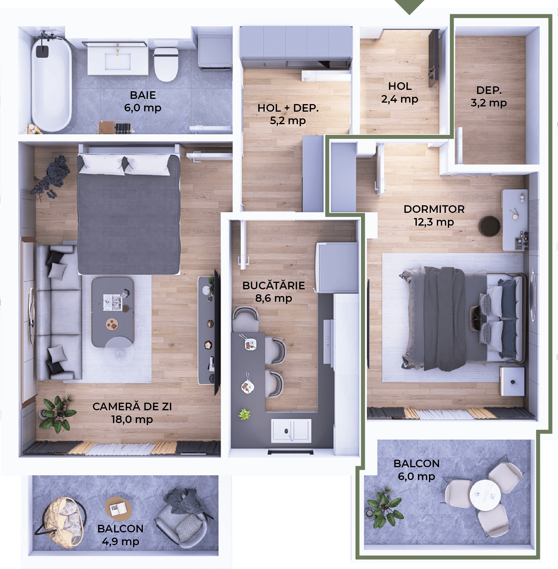 Plan apartament V23-1-4