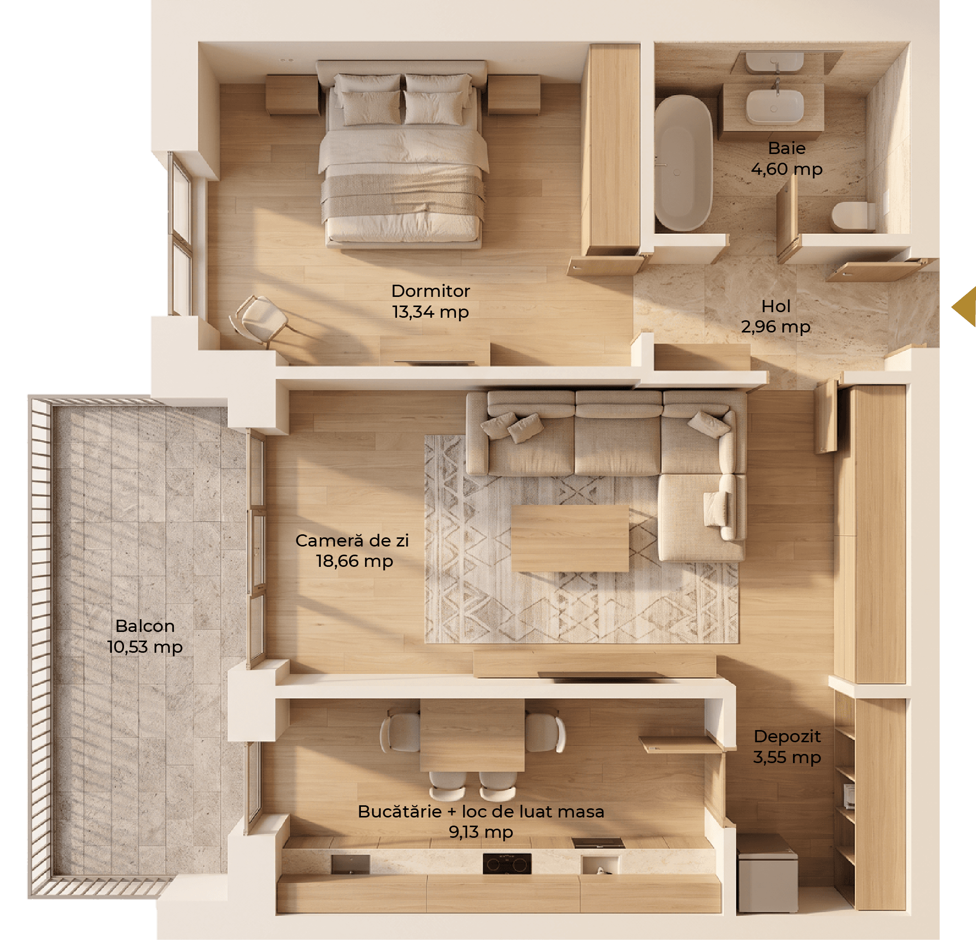 Plan apartament B99-9-1