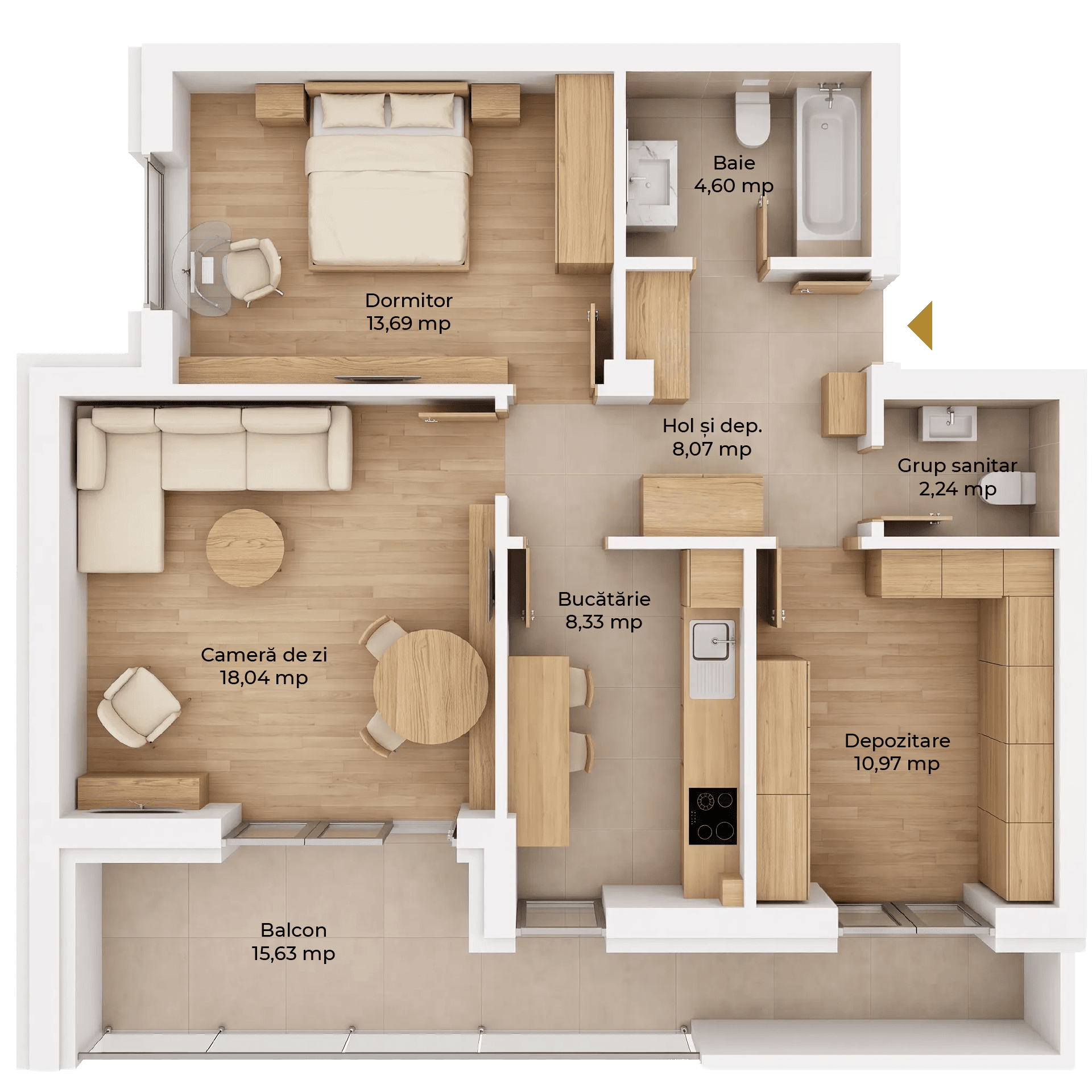 Plan apartament B98-7-5