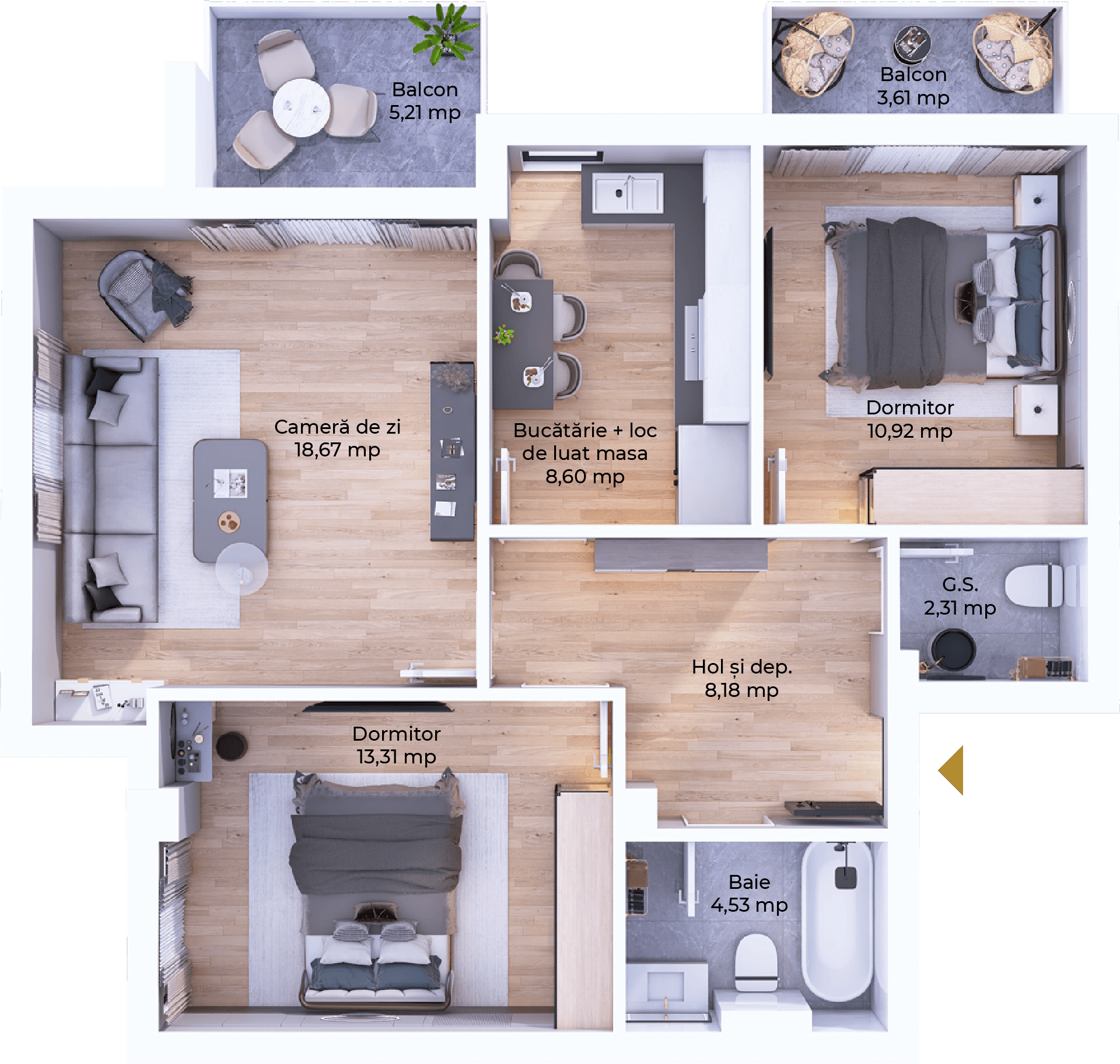 Plan apartament B99-11-5