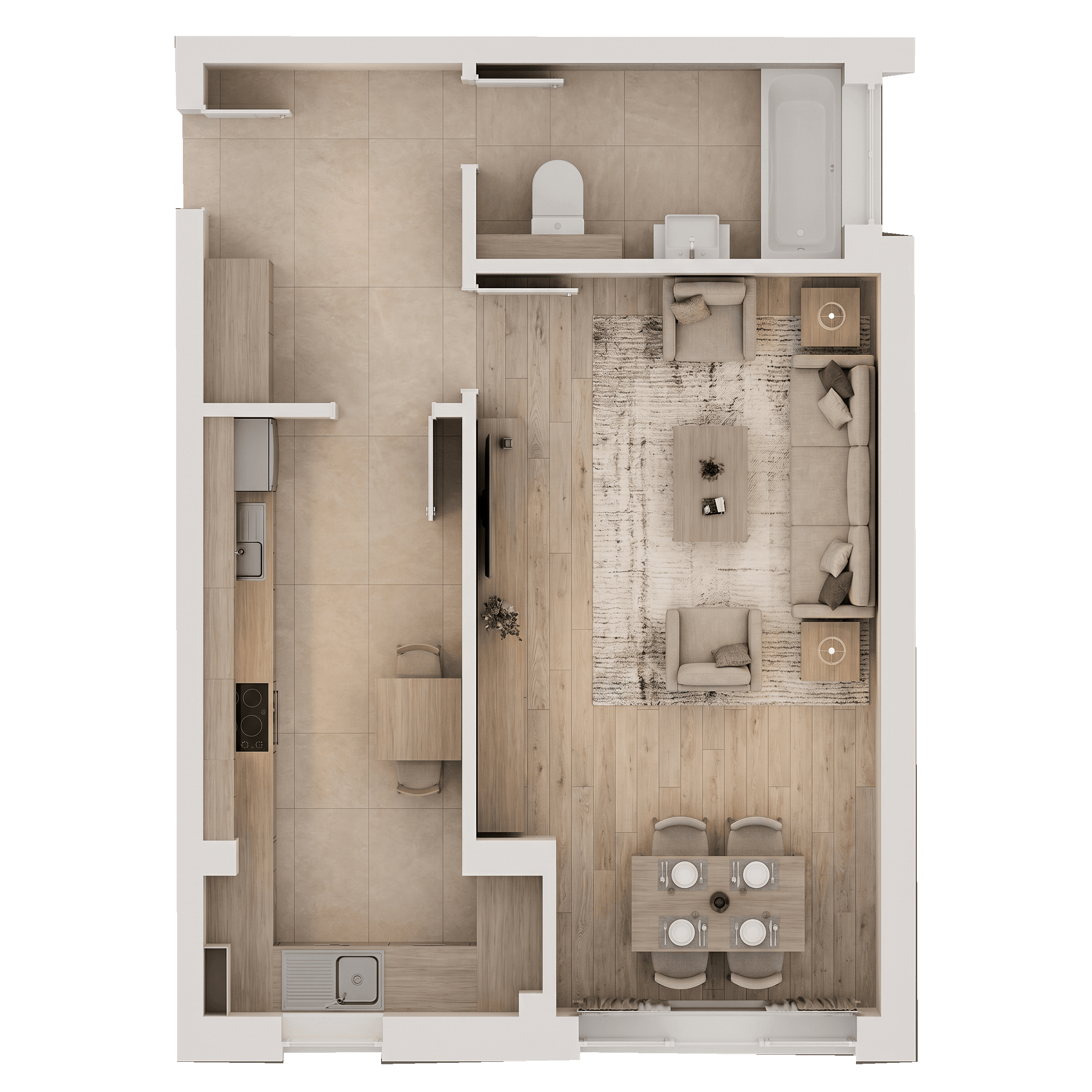 Plan apartament B20-D-71