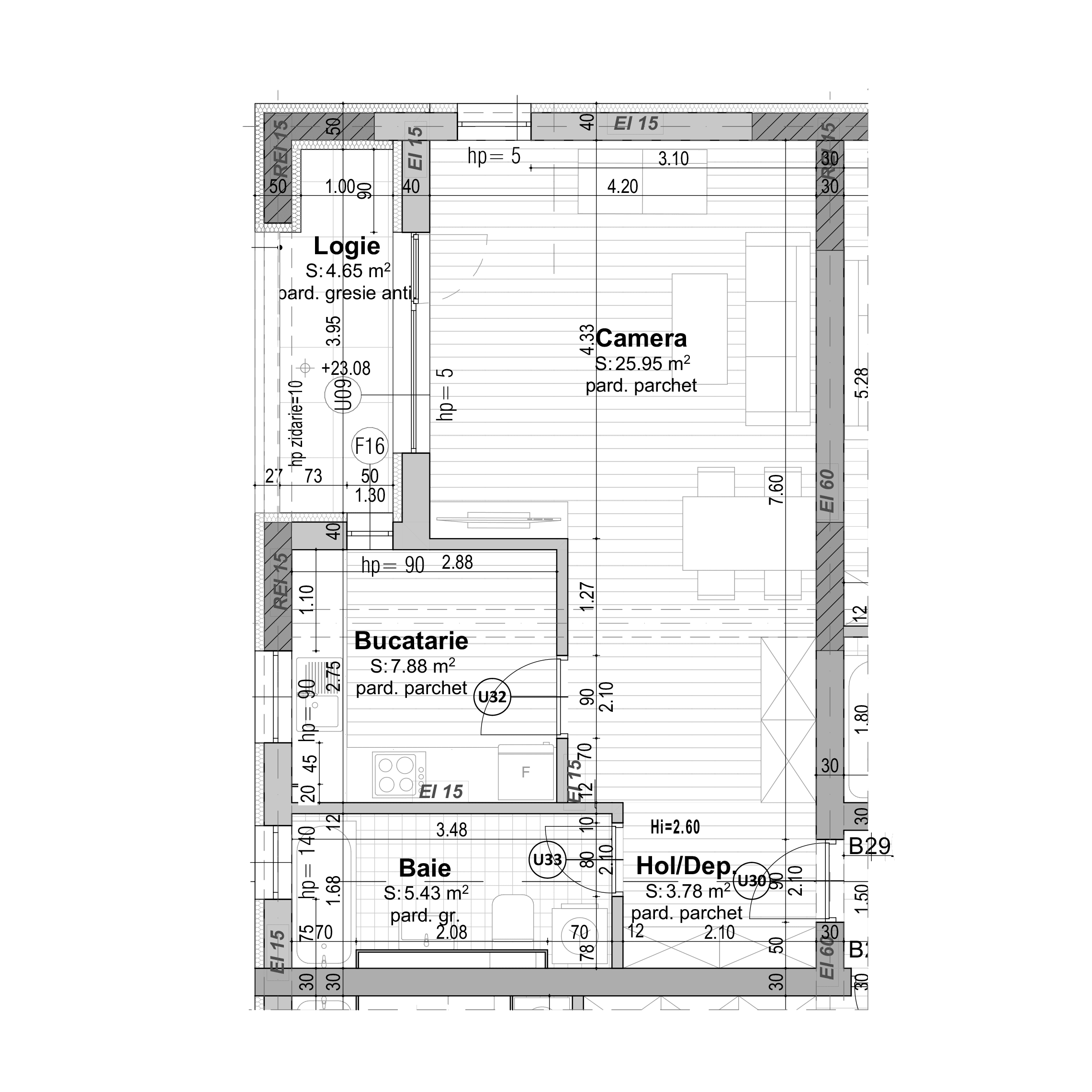 Plan apartament B29-7-7