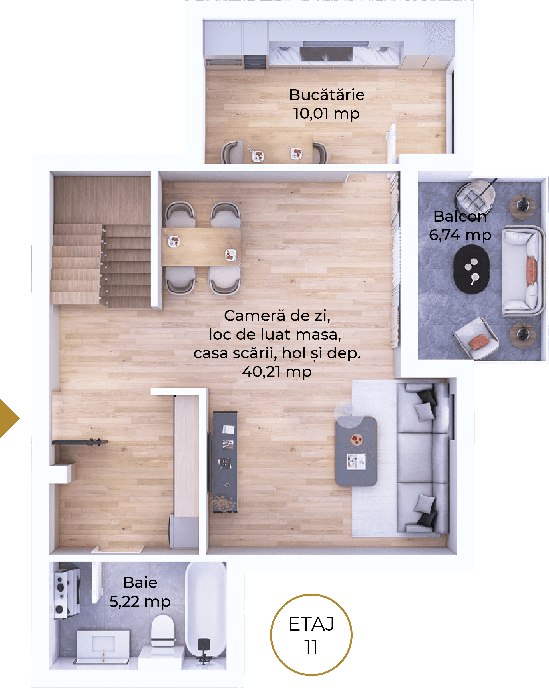 Plan apartament B98-11-1