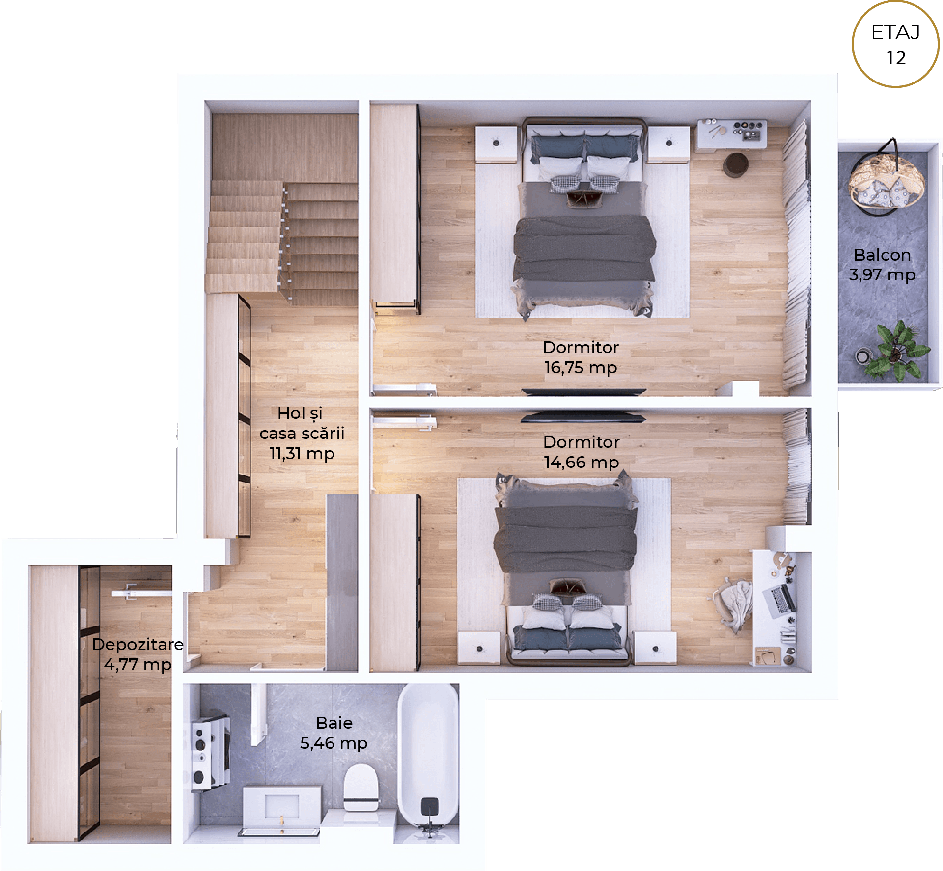 Plan apartament B98-11-1